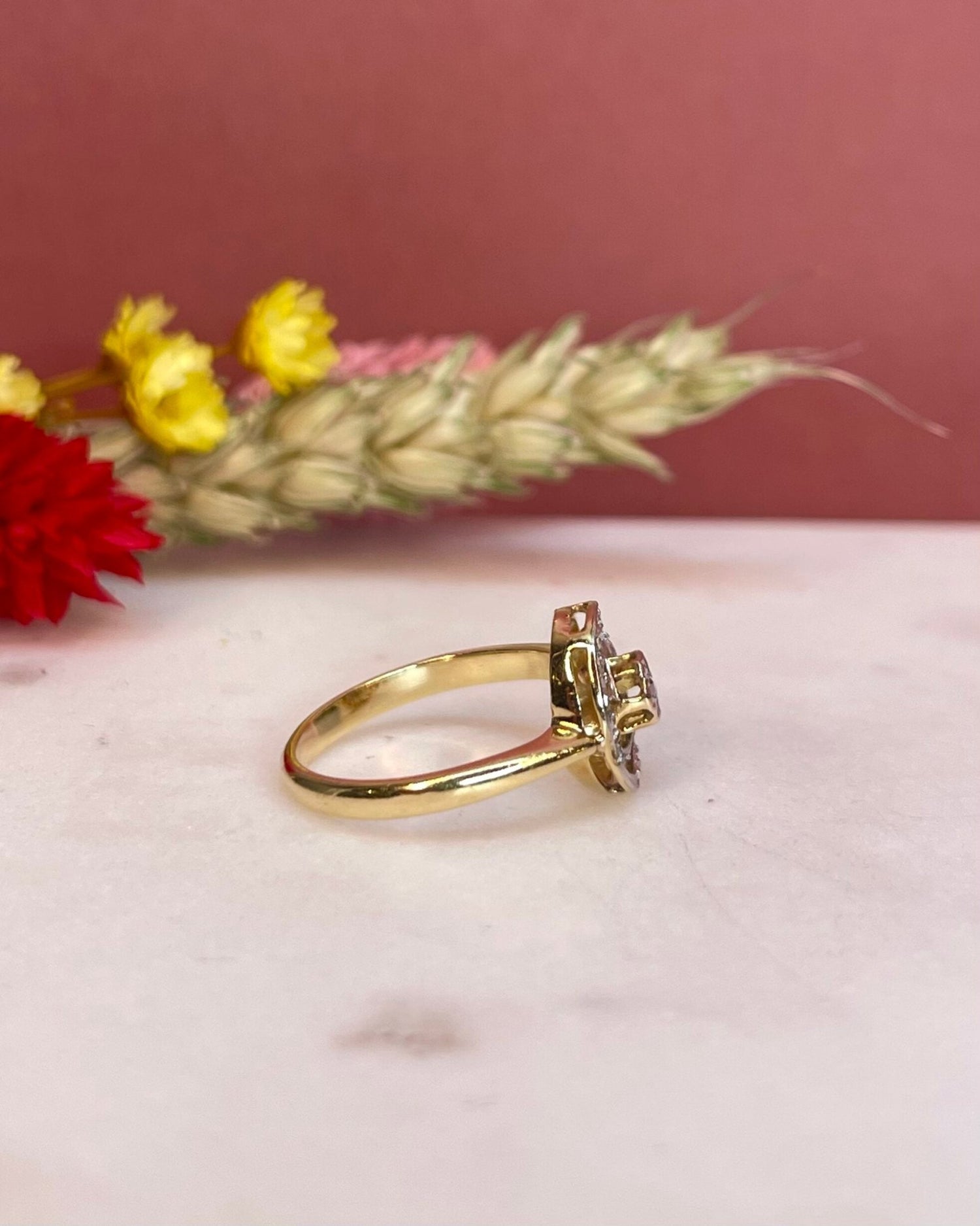 Bague Tourbillon Art - déco Diamants "Lise" - Elliade Paris