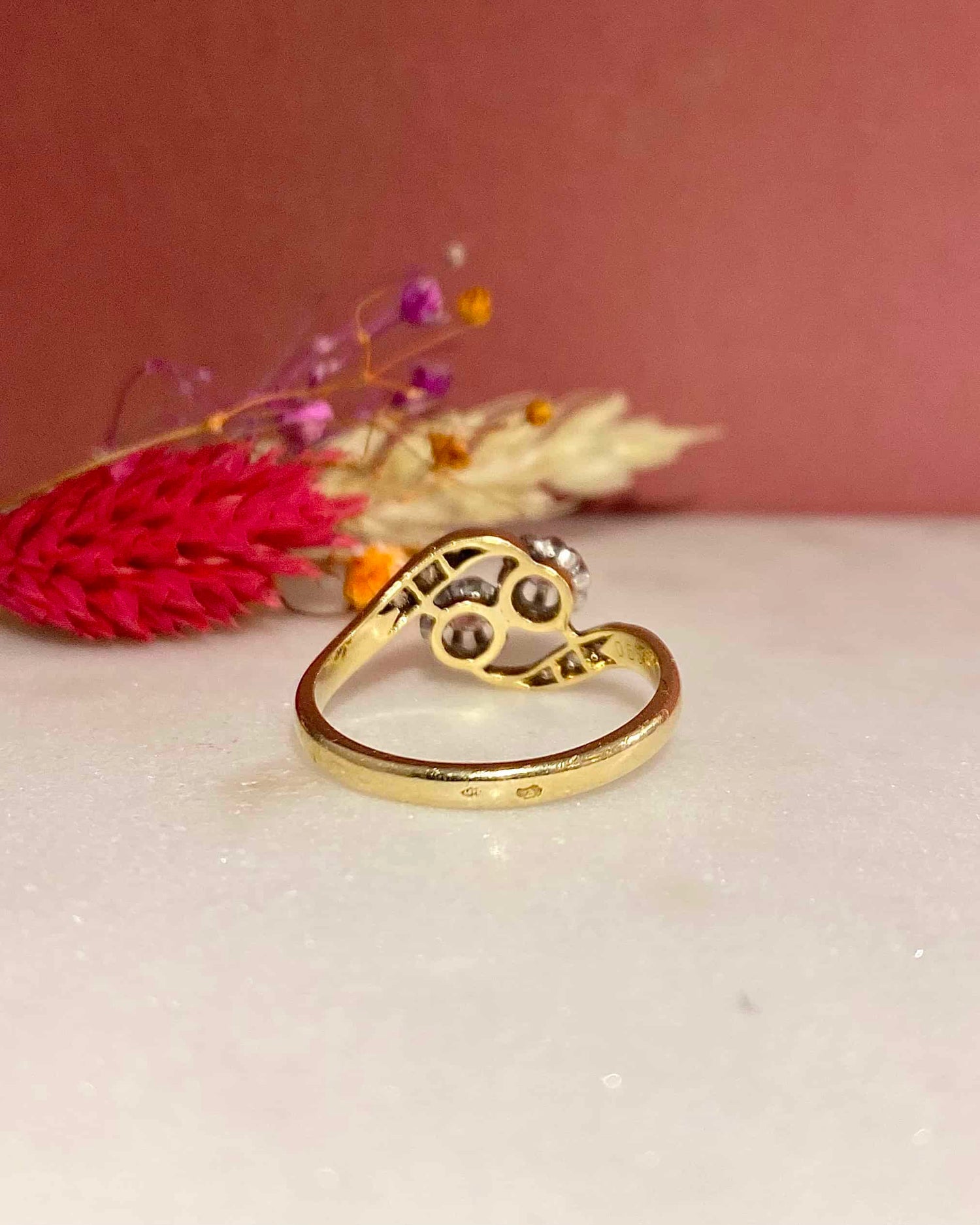 Bague Tourbillon Art-Déco 8 Diamants "Anne"