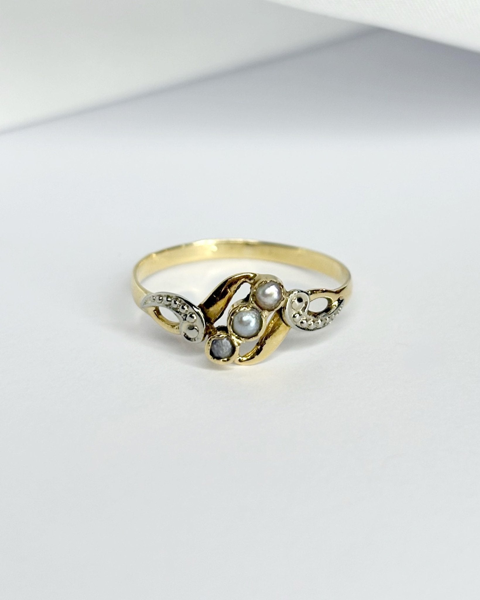 Bague Tourbillon Art Nouveau Perles "Mélissande" - Elliade Paris