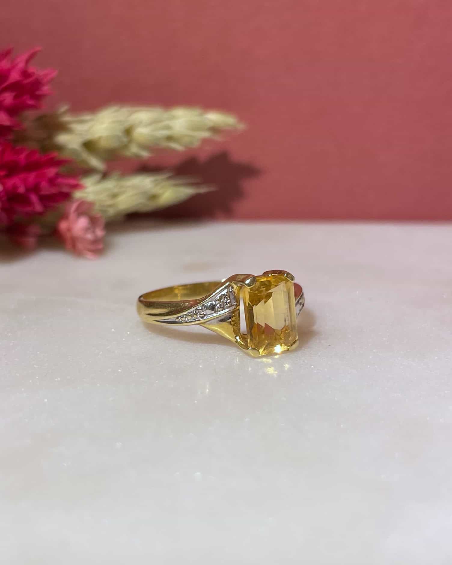 Bague Tourbillon Citrine 1.35 carat "Lenore" - Elliade Paris