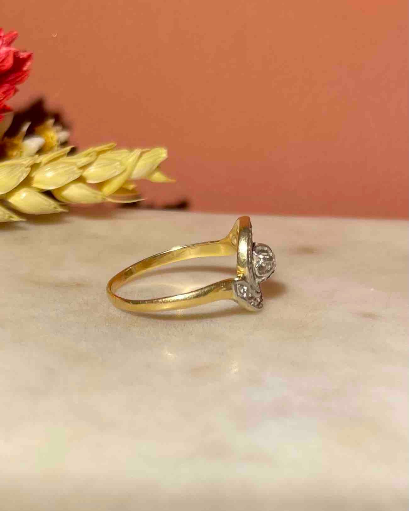 Bague vintage Tourbillon Diamants "Manelle"