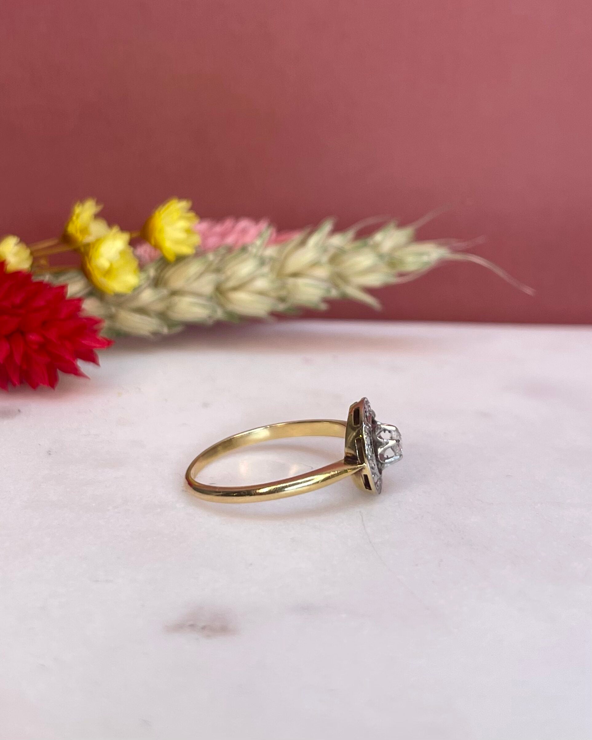 Bague Vintage Art-Déco Diamant "Erica" - Elliade Paris