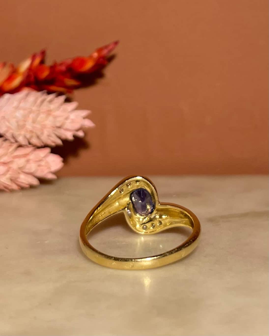 Bague tourbillon saphir & diamants "Maela"