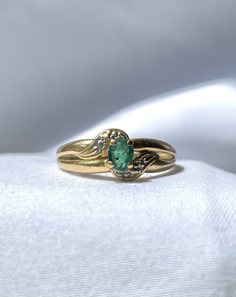 Bague Tourbillon Emeraude "Betty" - Elliade Paris