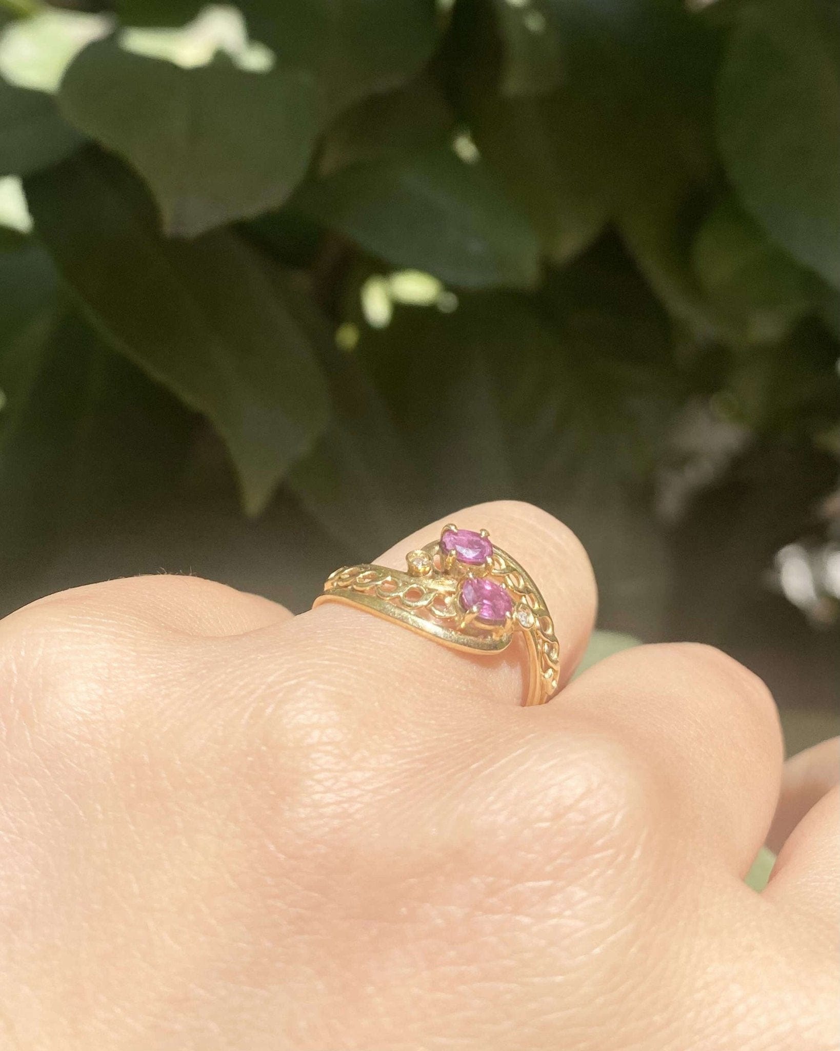 Bague Tourbillon Rubis 0.40 carat & Diamants "Talitha" - Elliade Paris