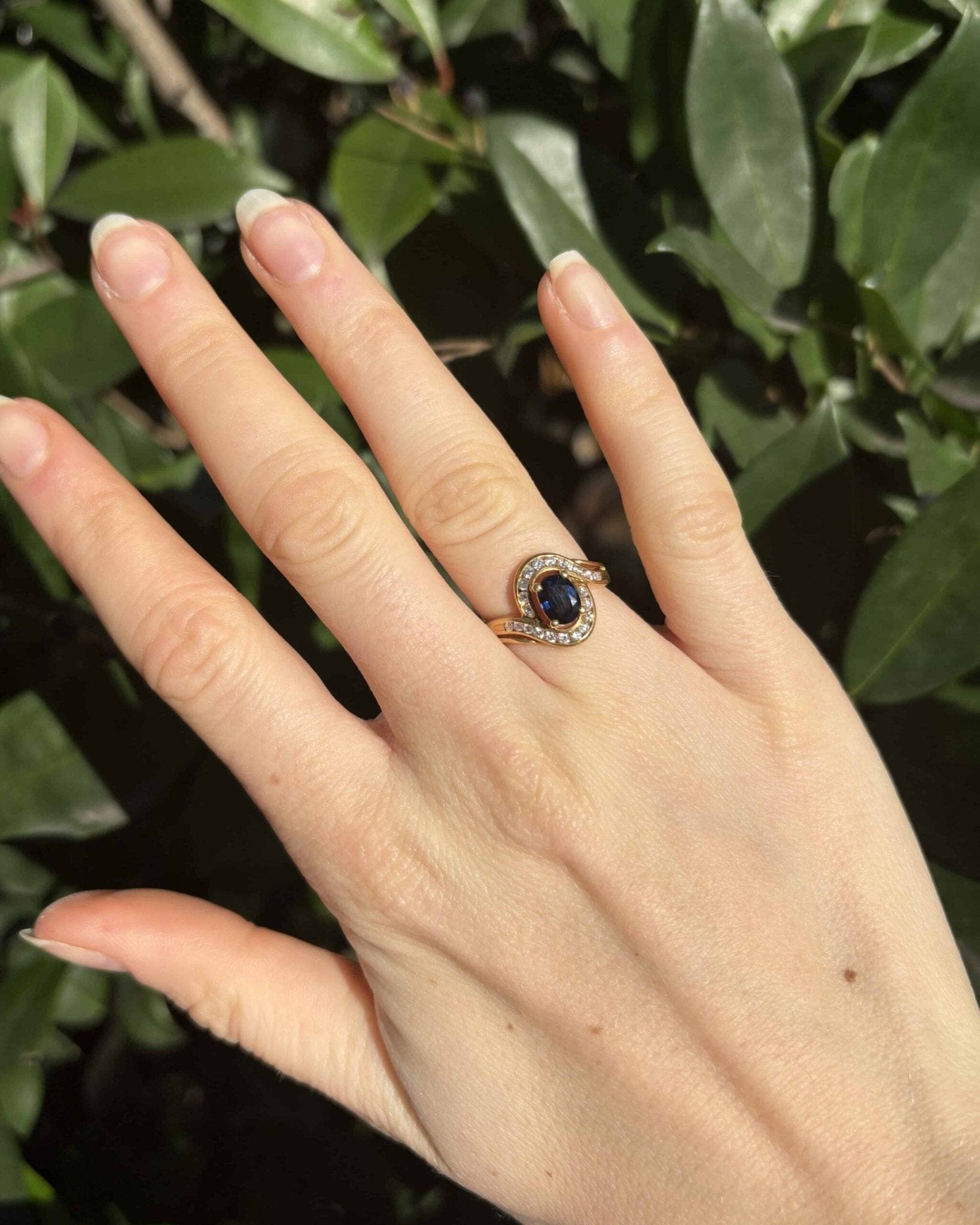 Bague Tourbillon Saphir 1 carat et Diamants "Morganne" - Elliade Paris