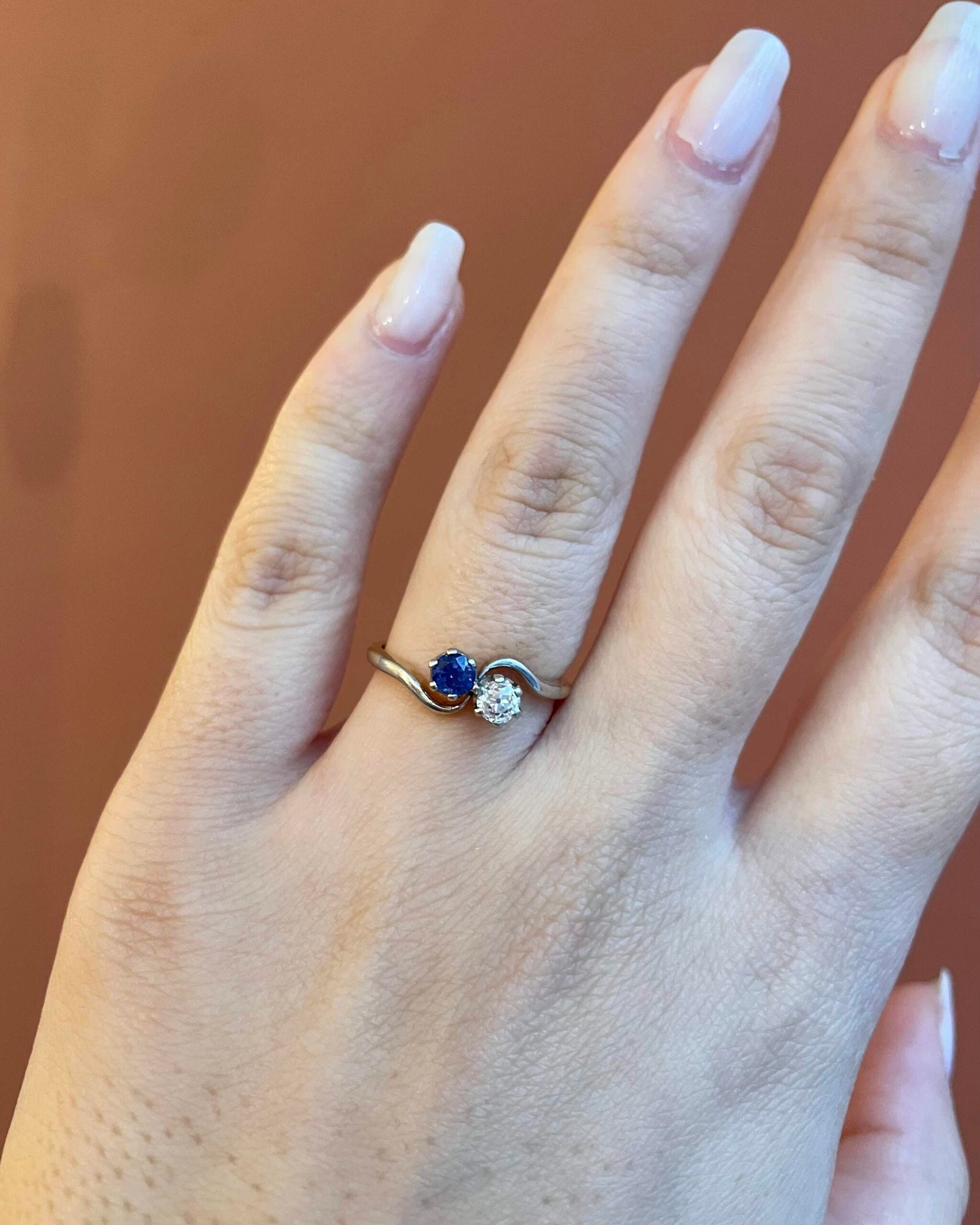 You & Me Sapphire & Diamond Ring "Ellerya"