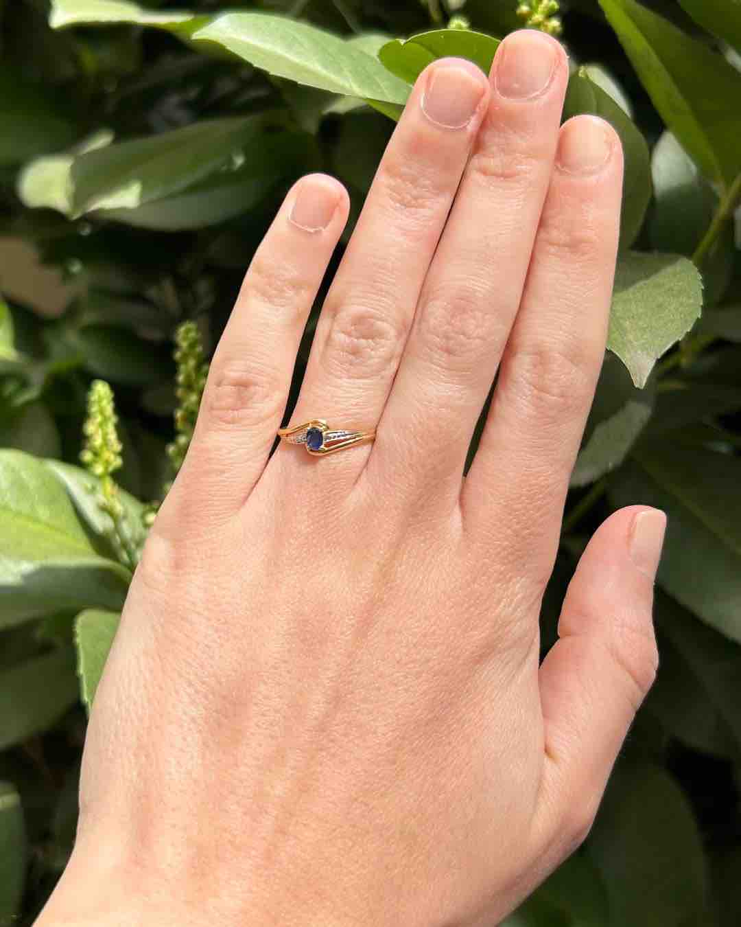 Bague Tourbillon vintage Saphir ”Juliana” - Elliade Paris