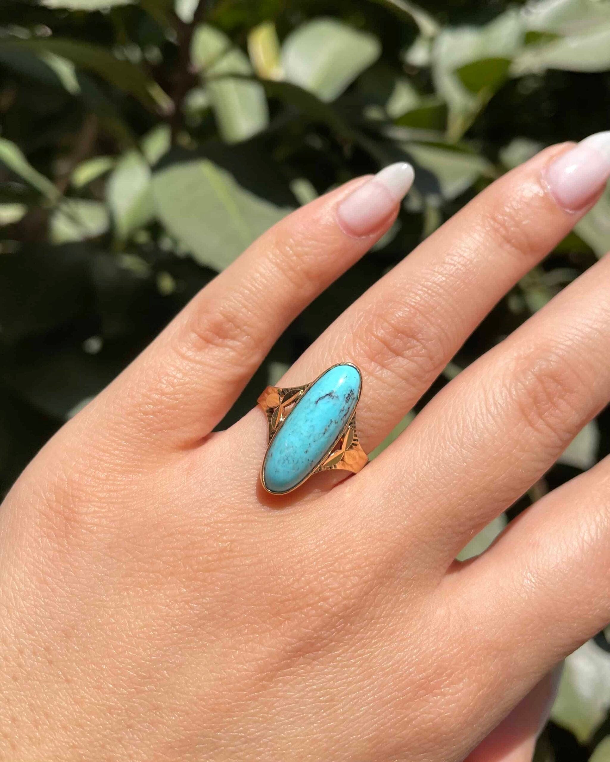 Turquoise Cocktail Ring 4.30 carats “Noor”