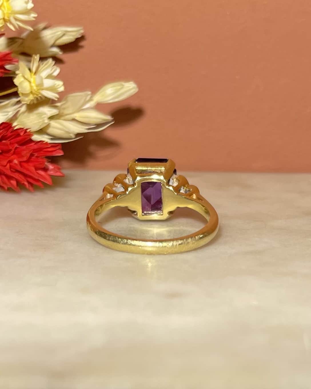 Bague Trilogie Améthyste & Diamants "Lucie" - Elliade Paris