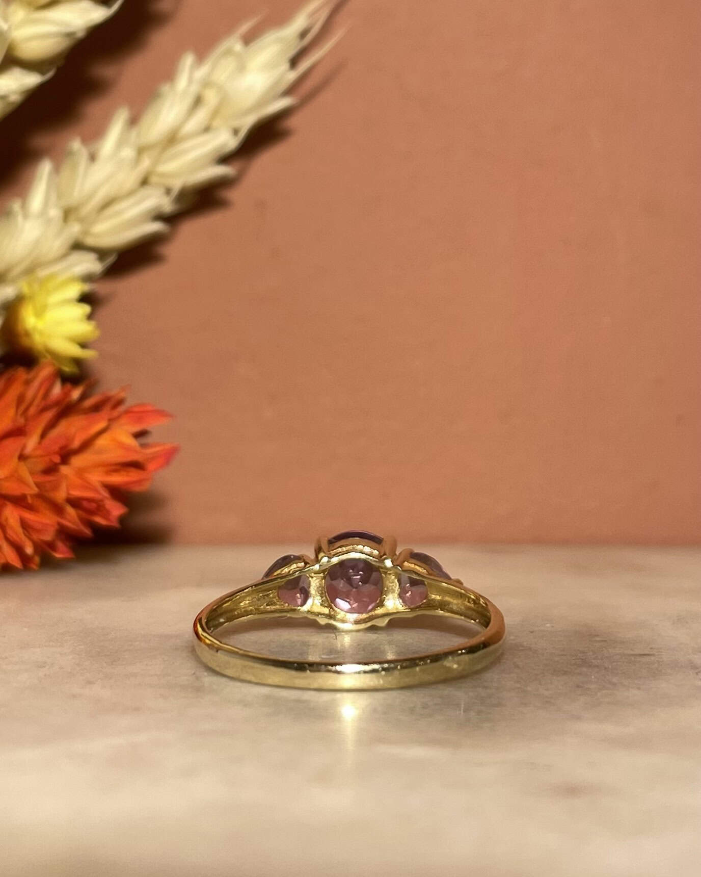 Bague Trilogie Améthystes 1.10 carat "Leyna" - Elliade Paris