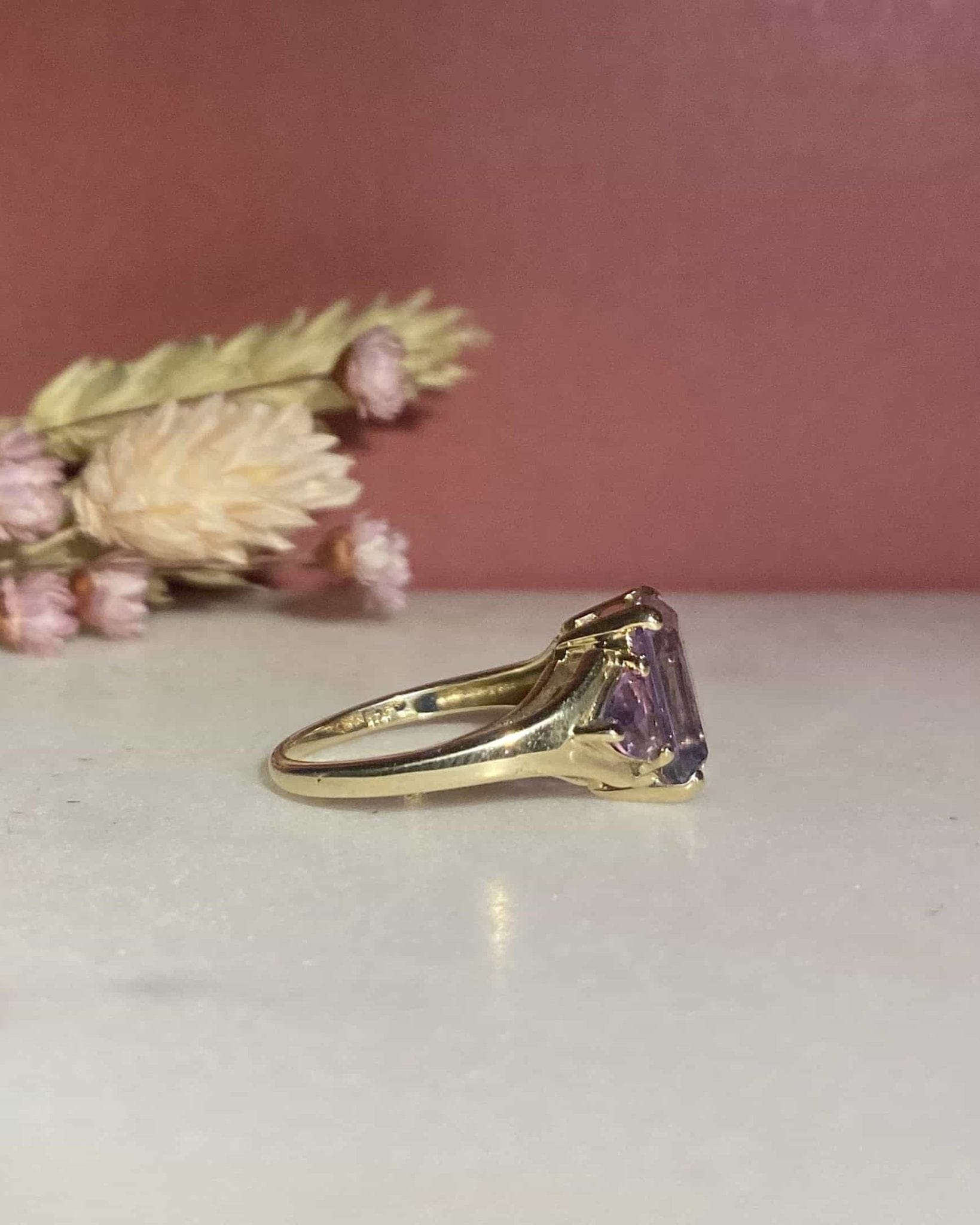 Bague Trilogie Améthystes 2.20 Carats "Paula" - Elliade Paris