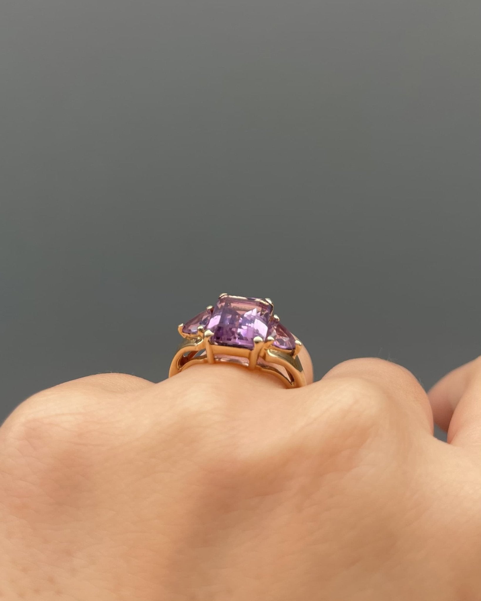 Bague Trilogie Améthystes 2.20 Carats "Paula" - Elliade Paris