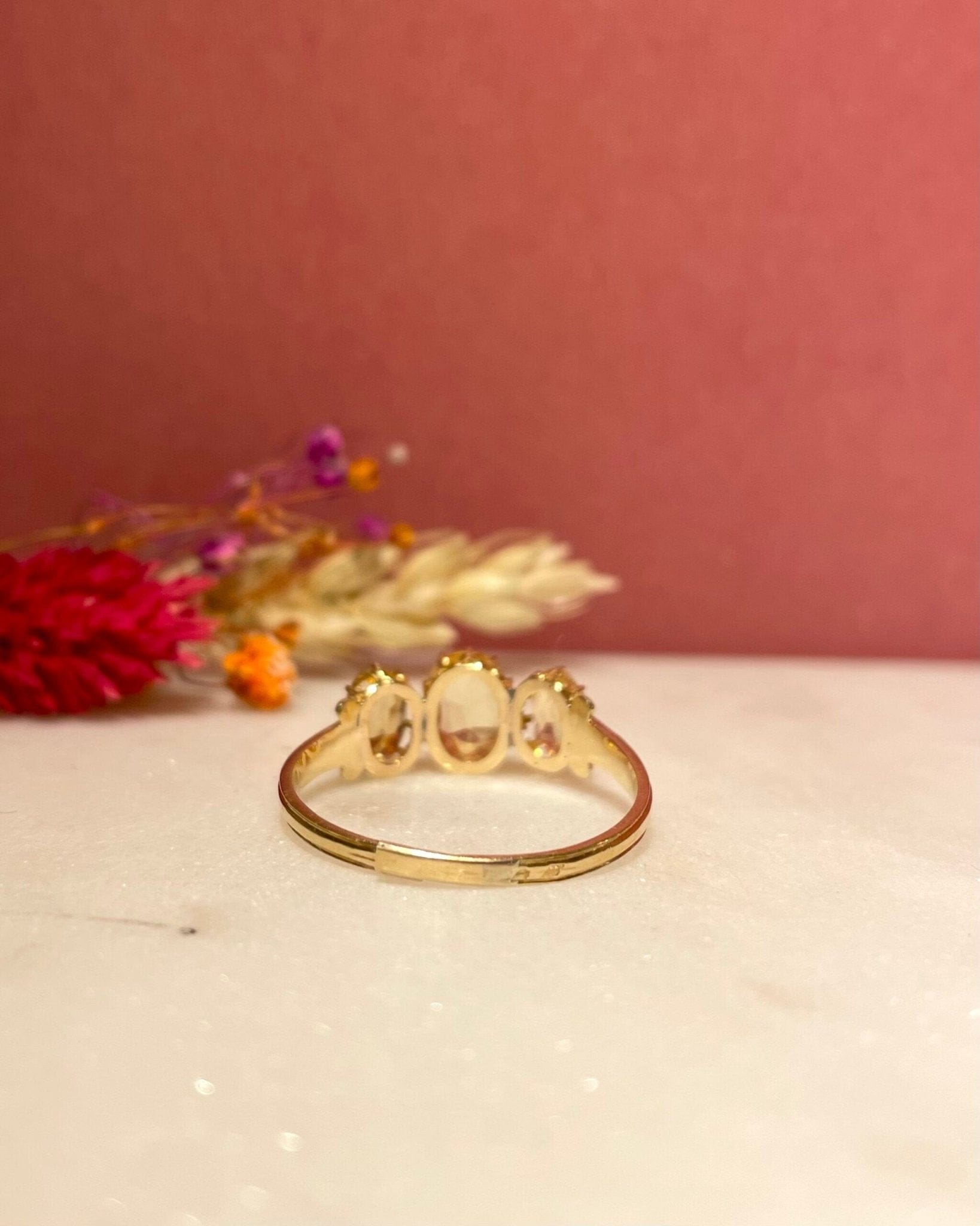 Bague Trilogie Citrines 1.30 carat "Amber" - Elliade Paris