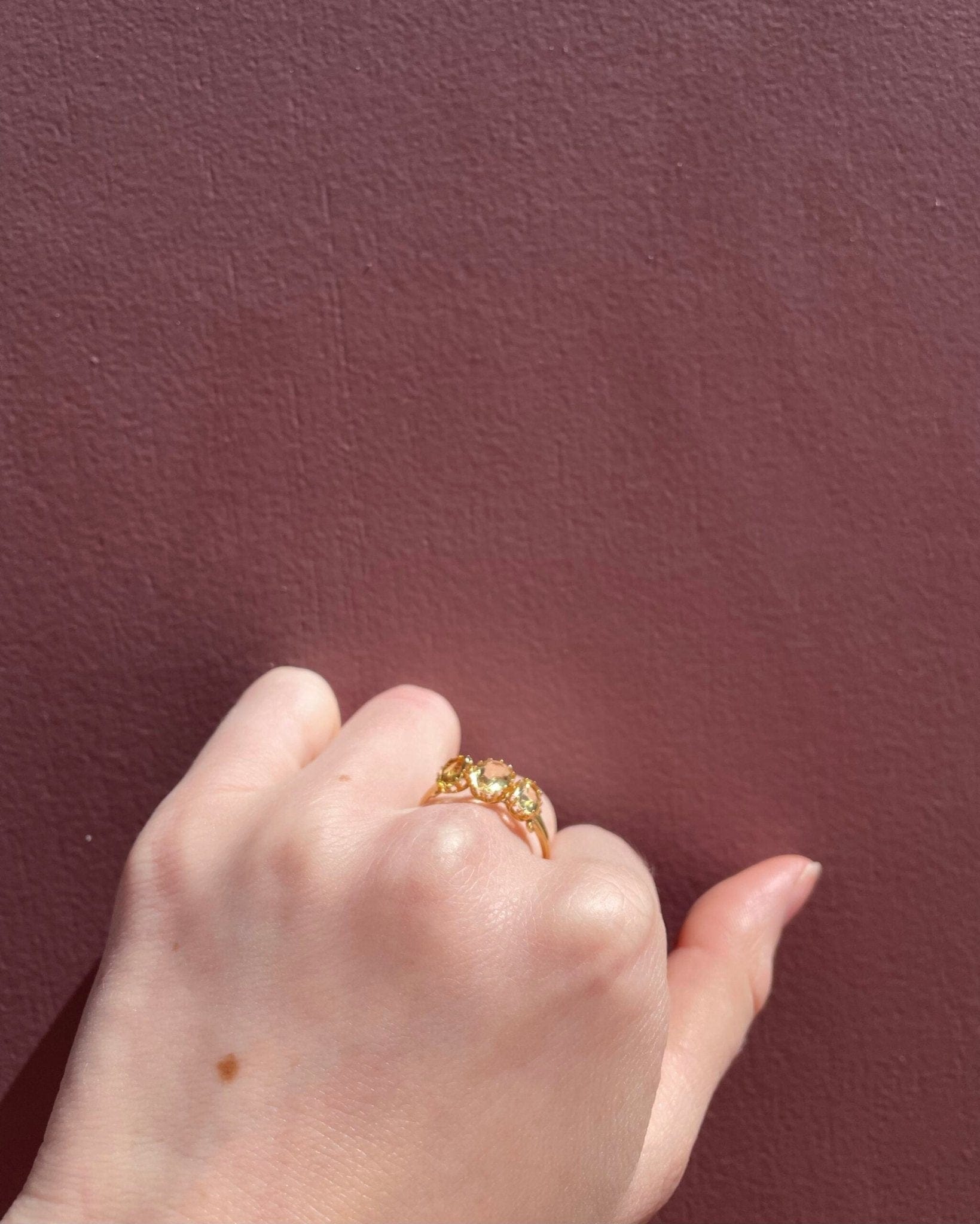 Bague Trilogie Citrines 1.30 carat "Amber" - Elliade Paris