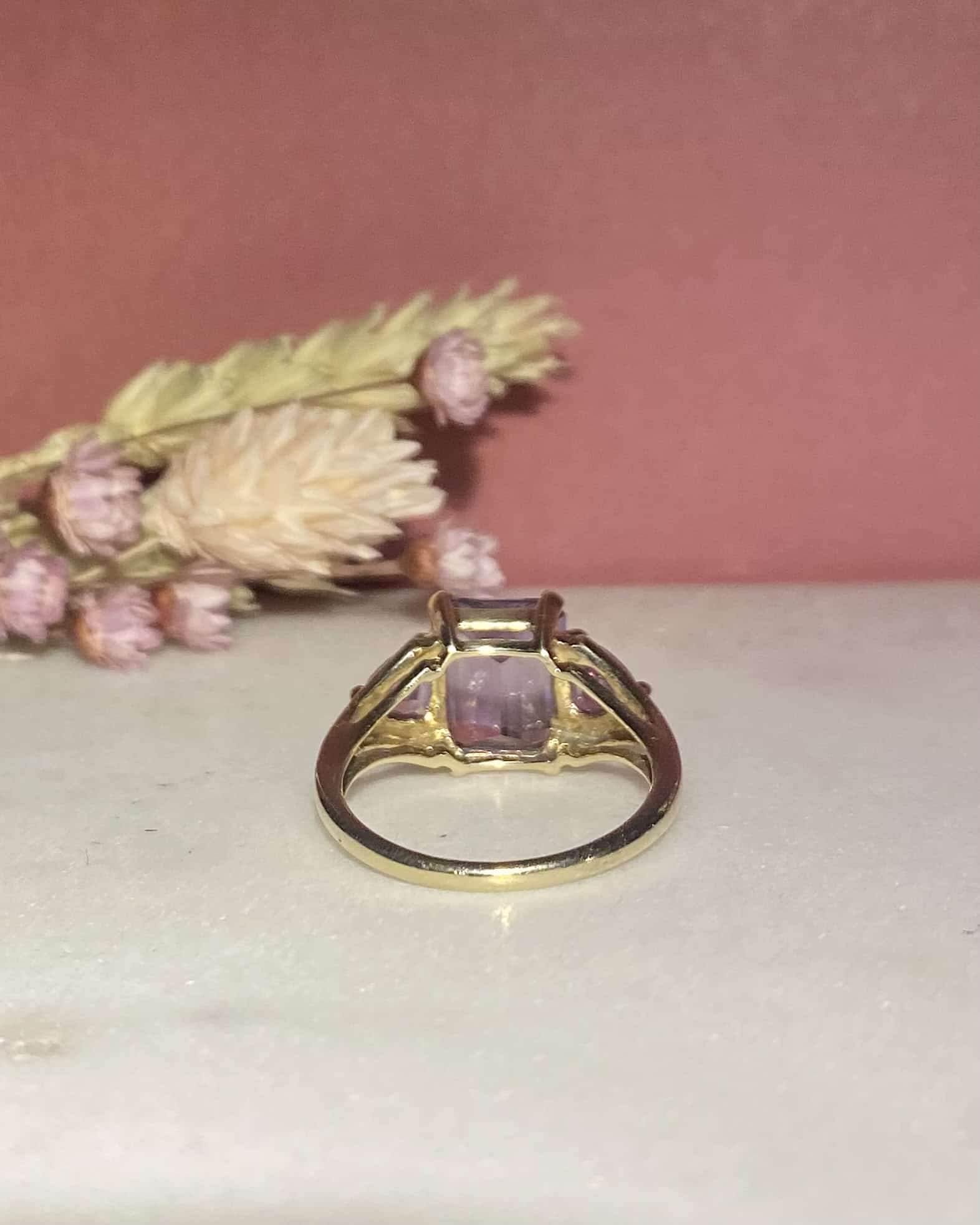 Bague Trilogie Améthystes 2.20 Carats "Paula" - Elliade Paris