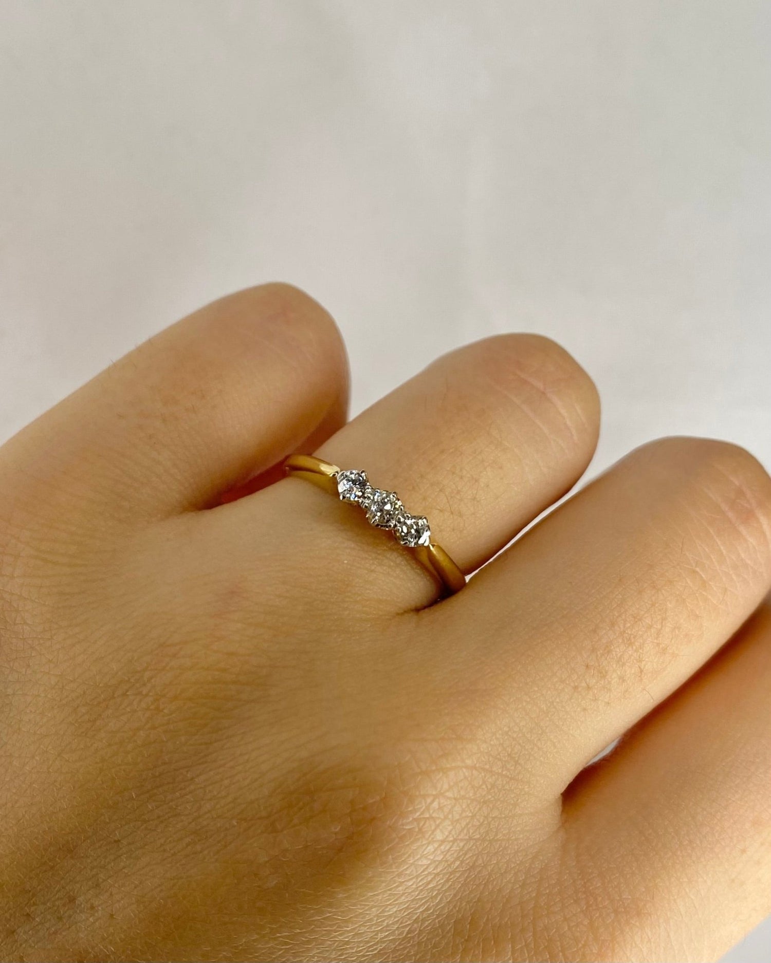 Bague Trilogie Diamants 0.21 carat "Erell" - Elliade Paris