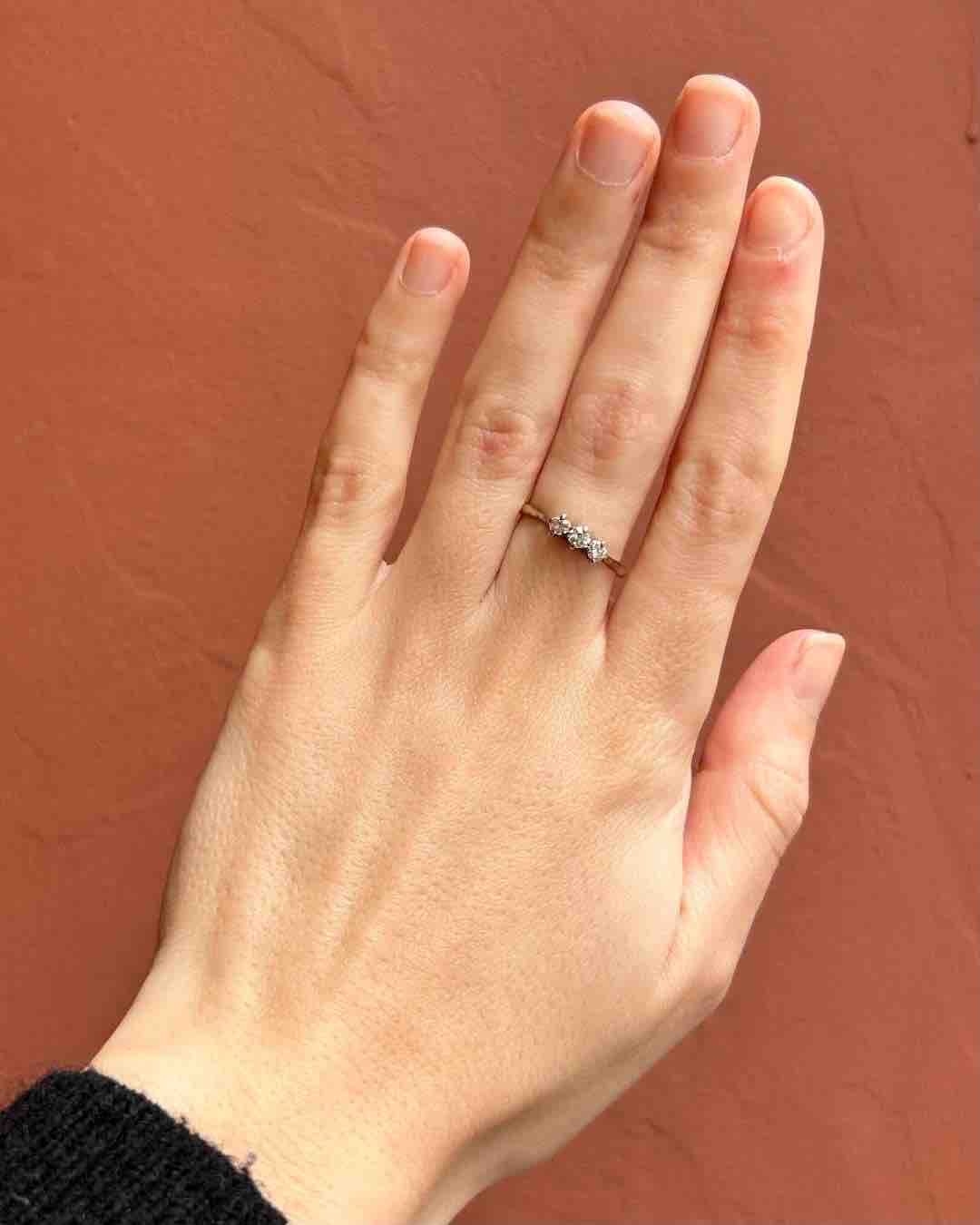 Bague Trilogie Diamants 0.30 carat "Amandine" - Elliade Paris