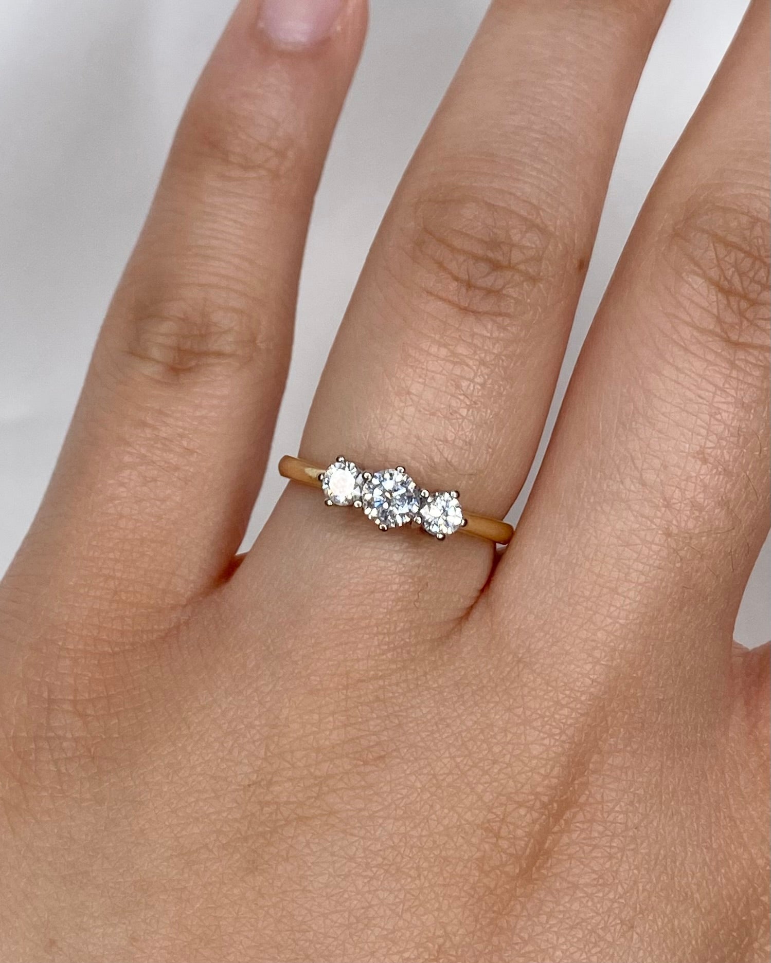 Bague Trilogie Diamants 0.50 carat "Lia" - Elliade Paris