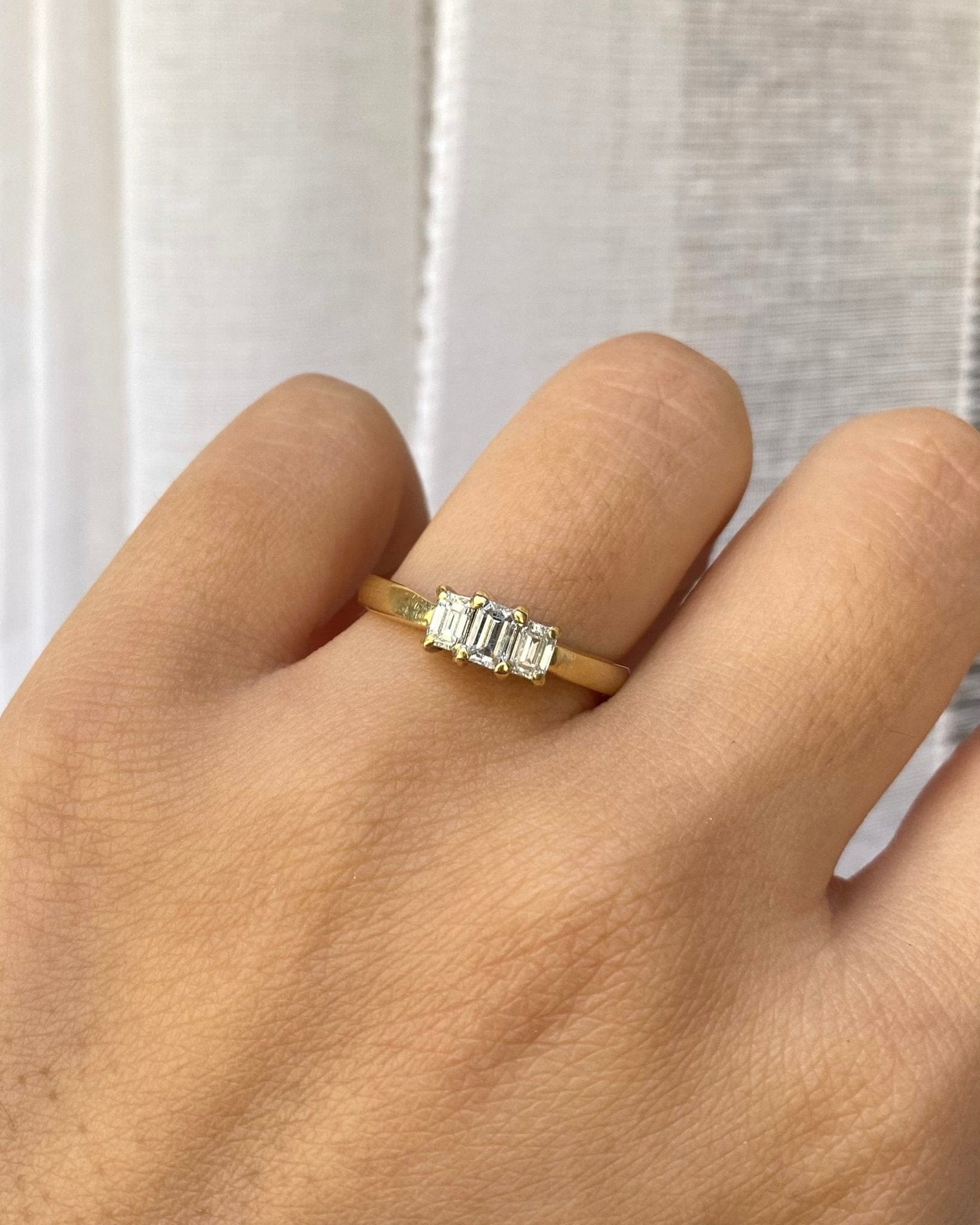 Bague Trilogie Diamants 0.51 carat "Samia" - Elliade Paris