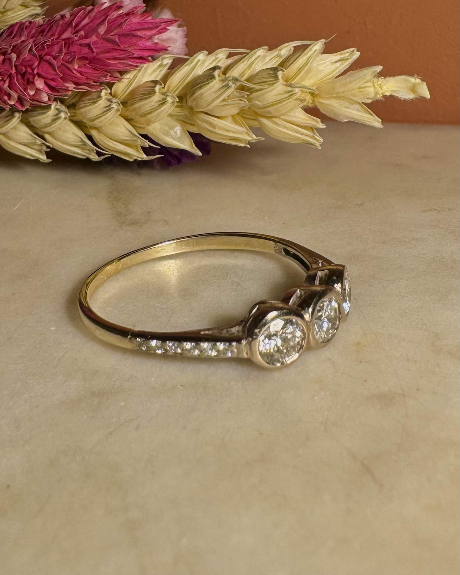 Bague Trilogie Diamants 1.12 carat "Hayden" - Elliade Paris