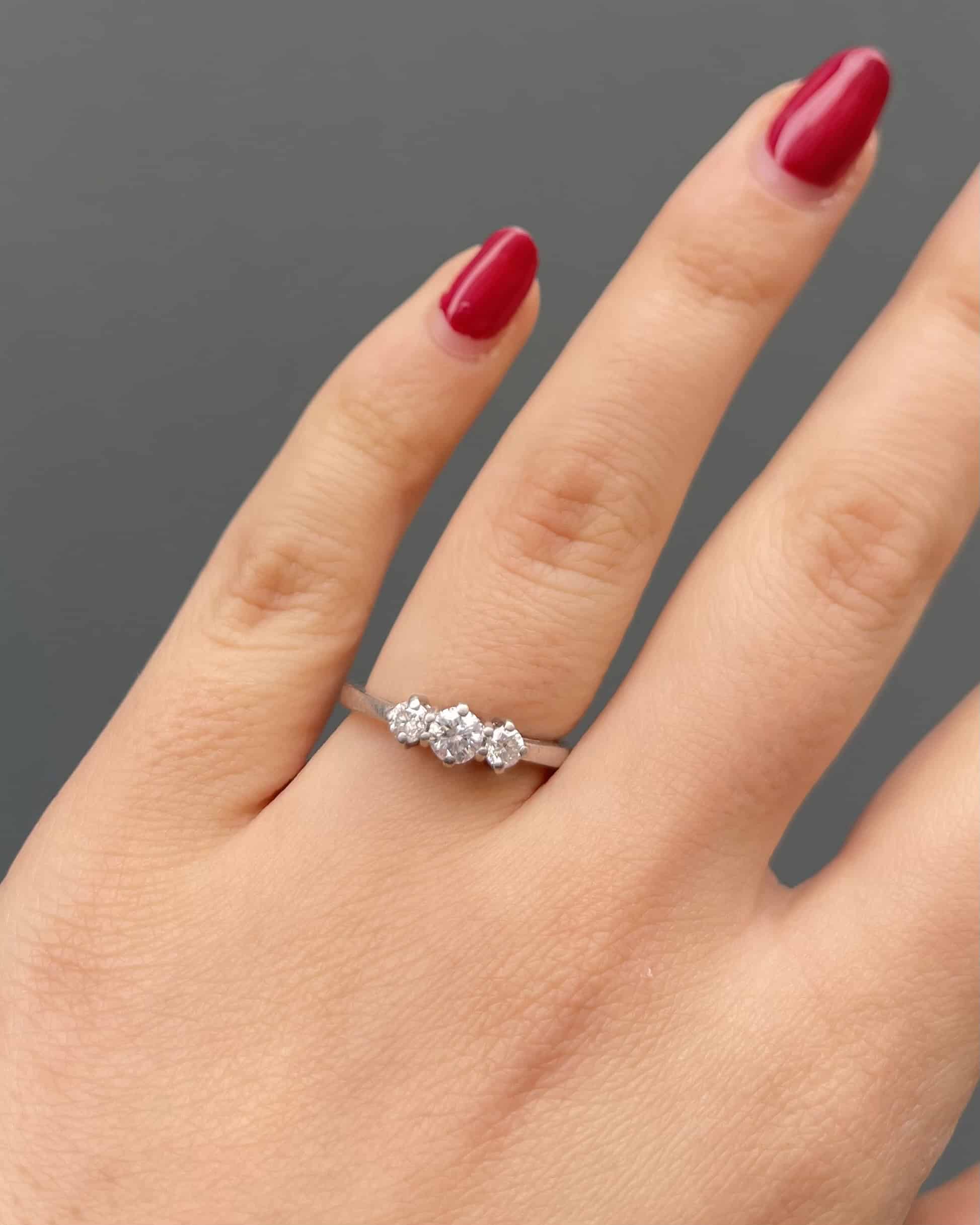 Bague Vintage Trilogie Diamants 0.50 carat "Bassima"