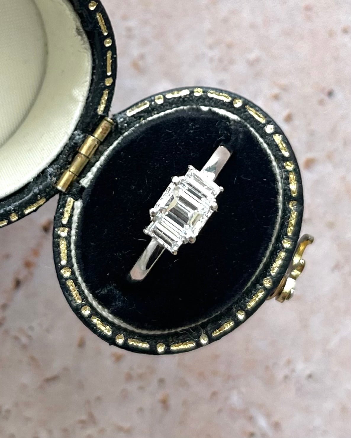 Bague Trilogie Diamants taille émeraude 1.08 carat "Anouck" - Elliade Paris
