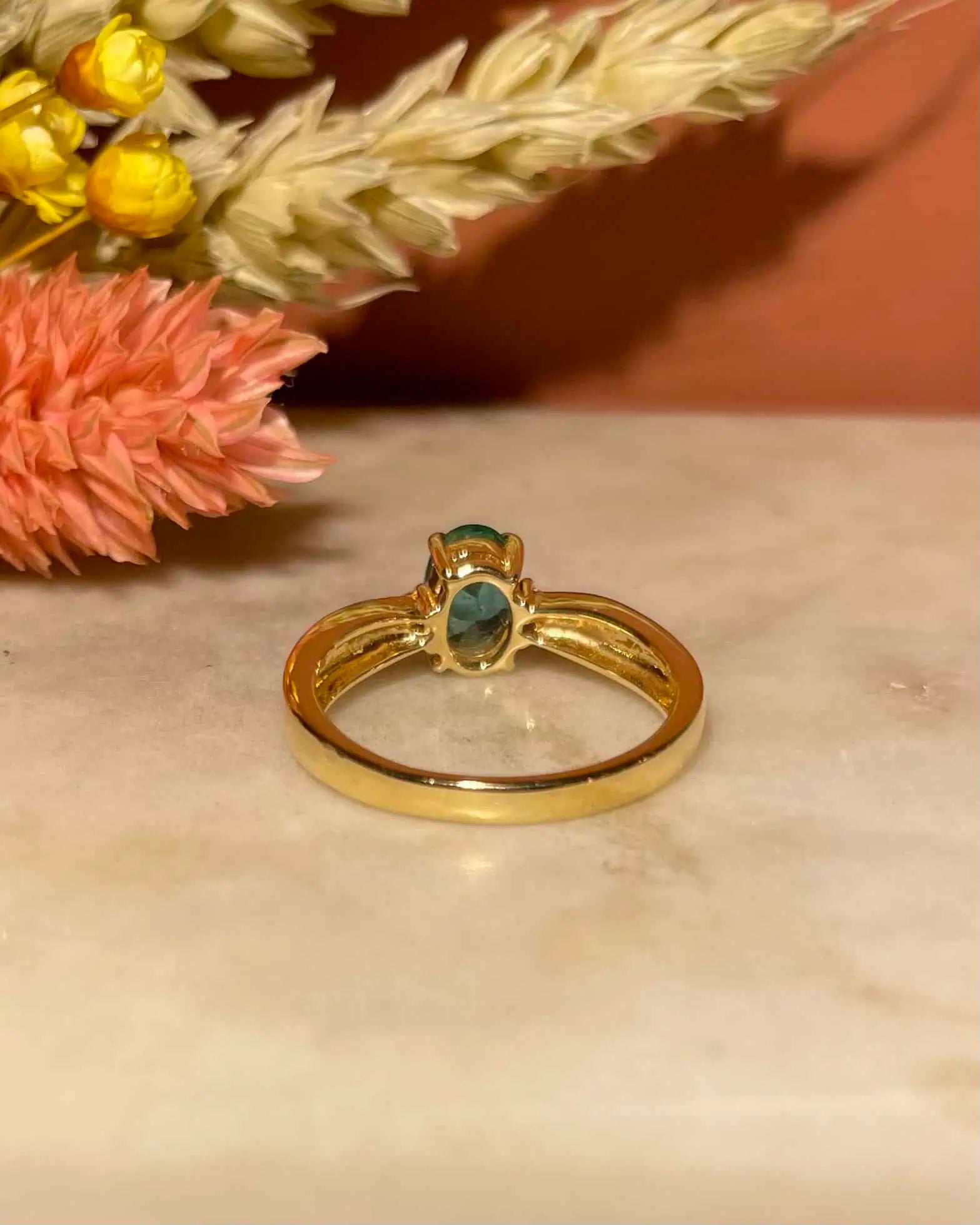 Bague Trilogie Emeraude 0.75 carat & Diamants "Adele" - Elliade Paris