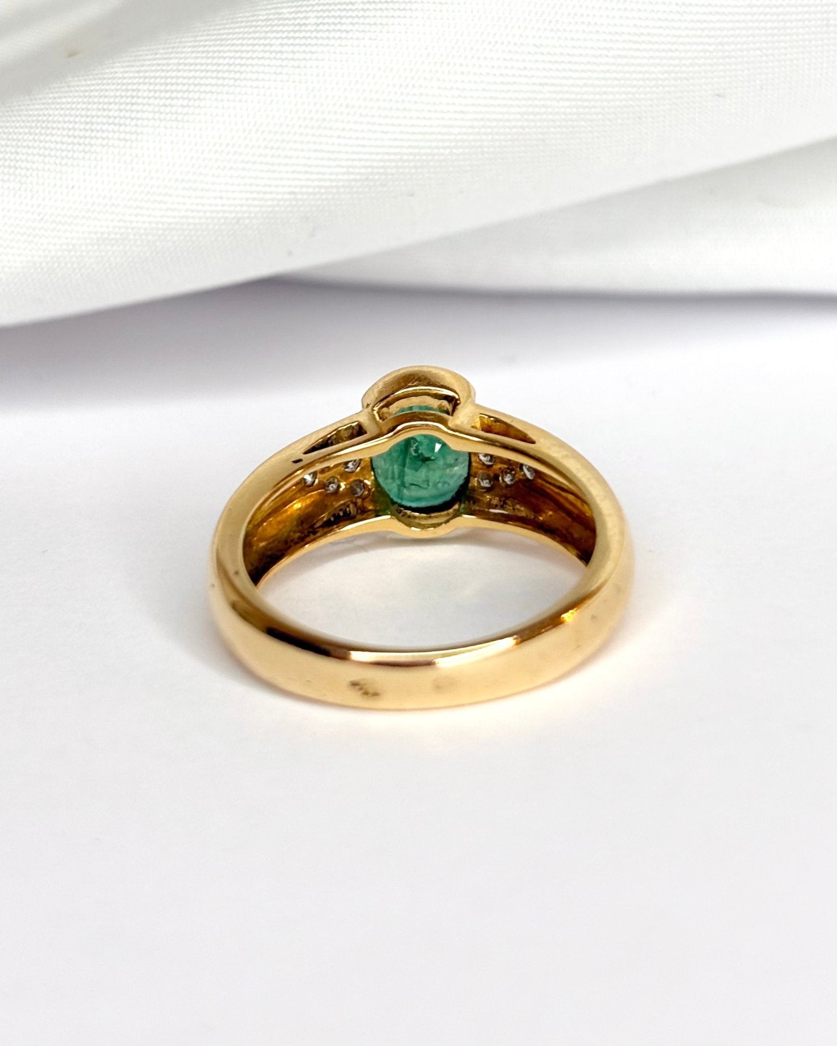 Bague Trilogie Émeraude 1 carat & Diamants "Esmeralda" - Elliade Paris