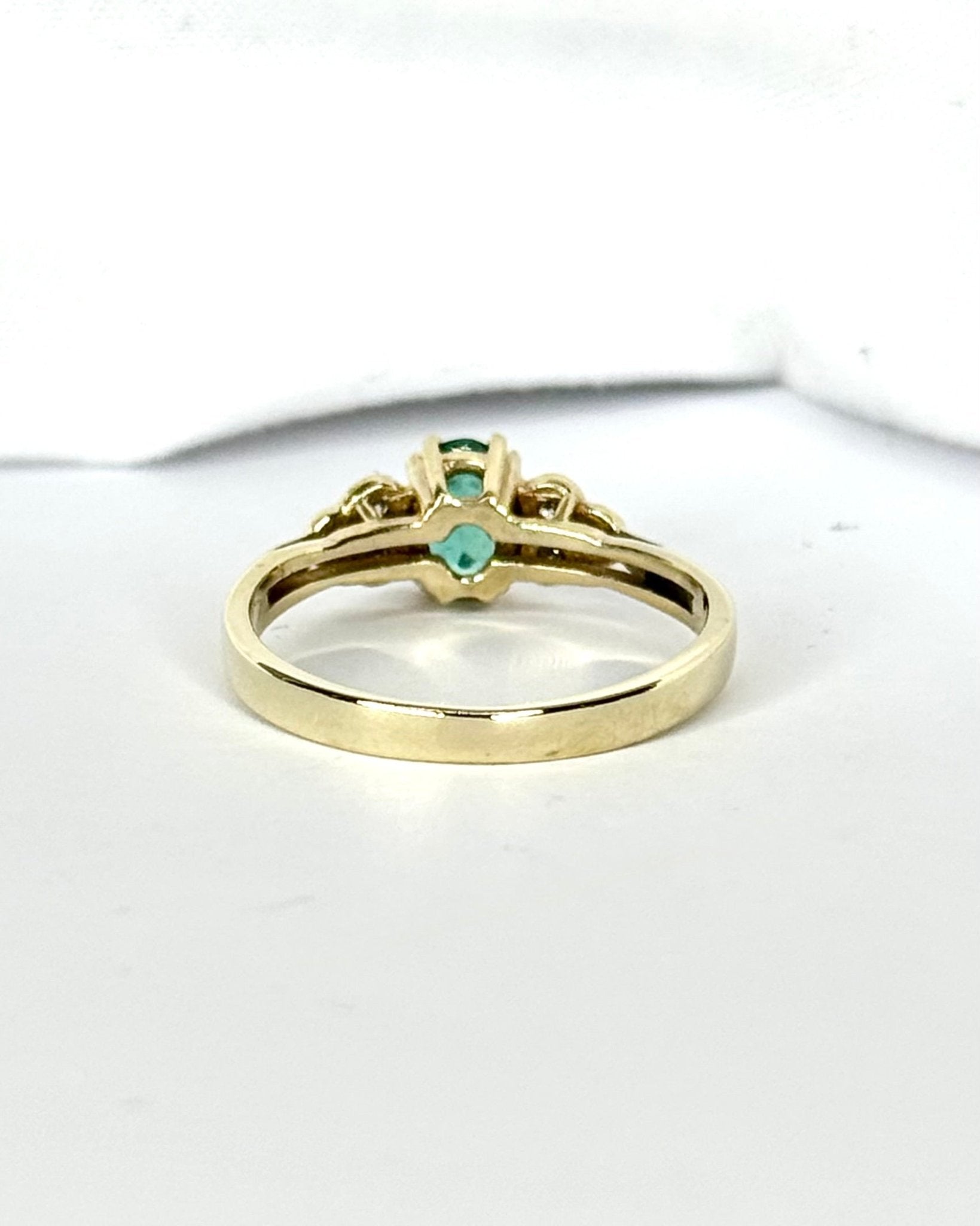 Bague Trilogie Émeraude & Diamants "Germaine" - Elliade Paris