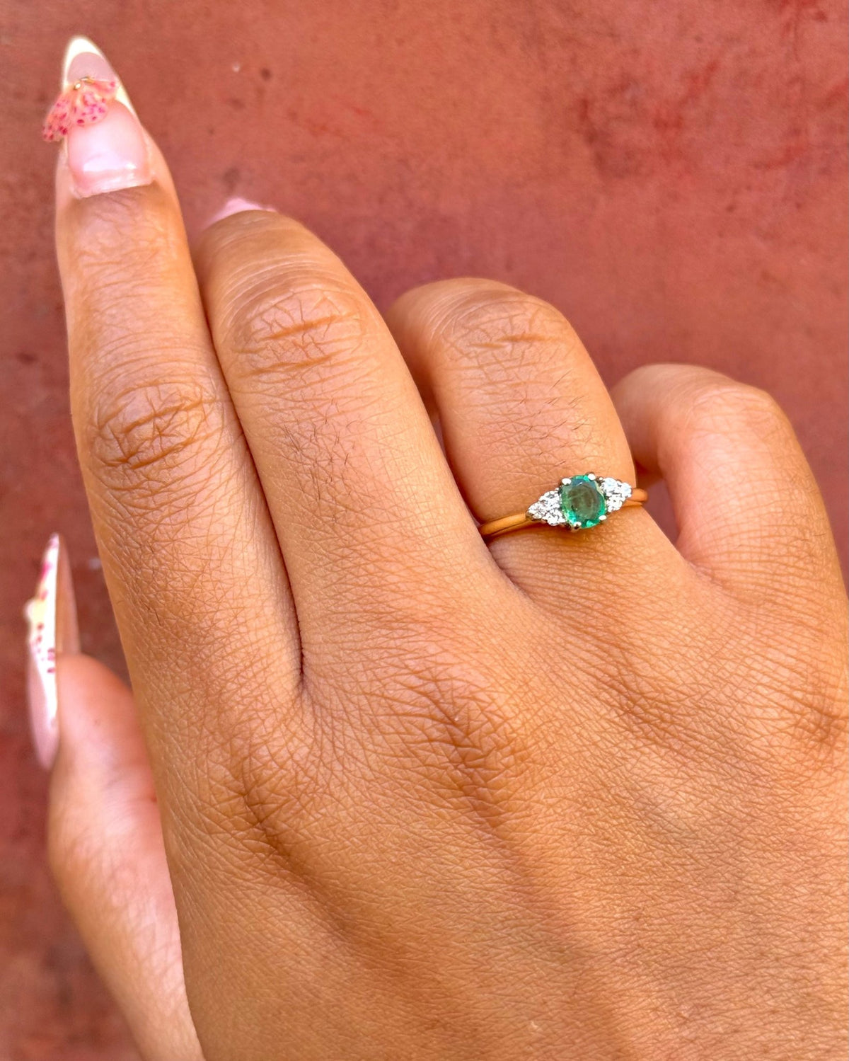 Bague Trilogie Émeraude & Diamants "Jessy" - Elliade Paris