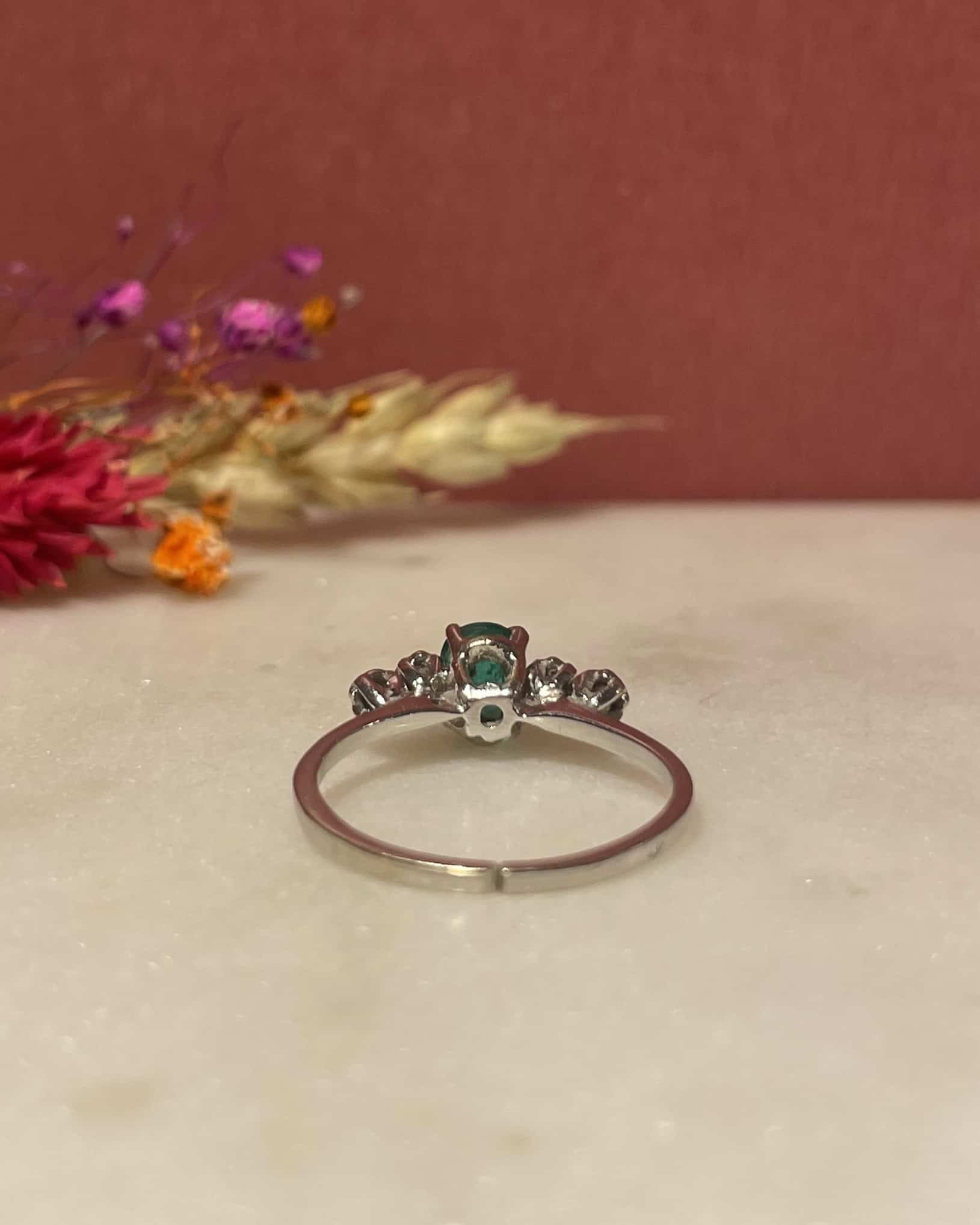 Bague Trilogie Emeraude & Diamants "Keyla" - Elliade Paris