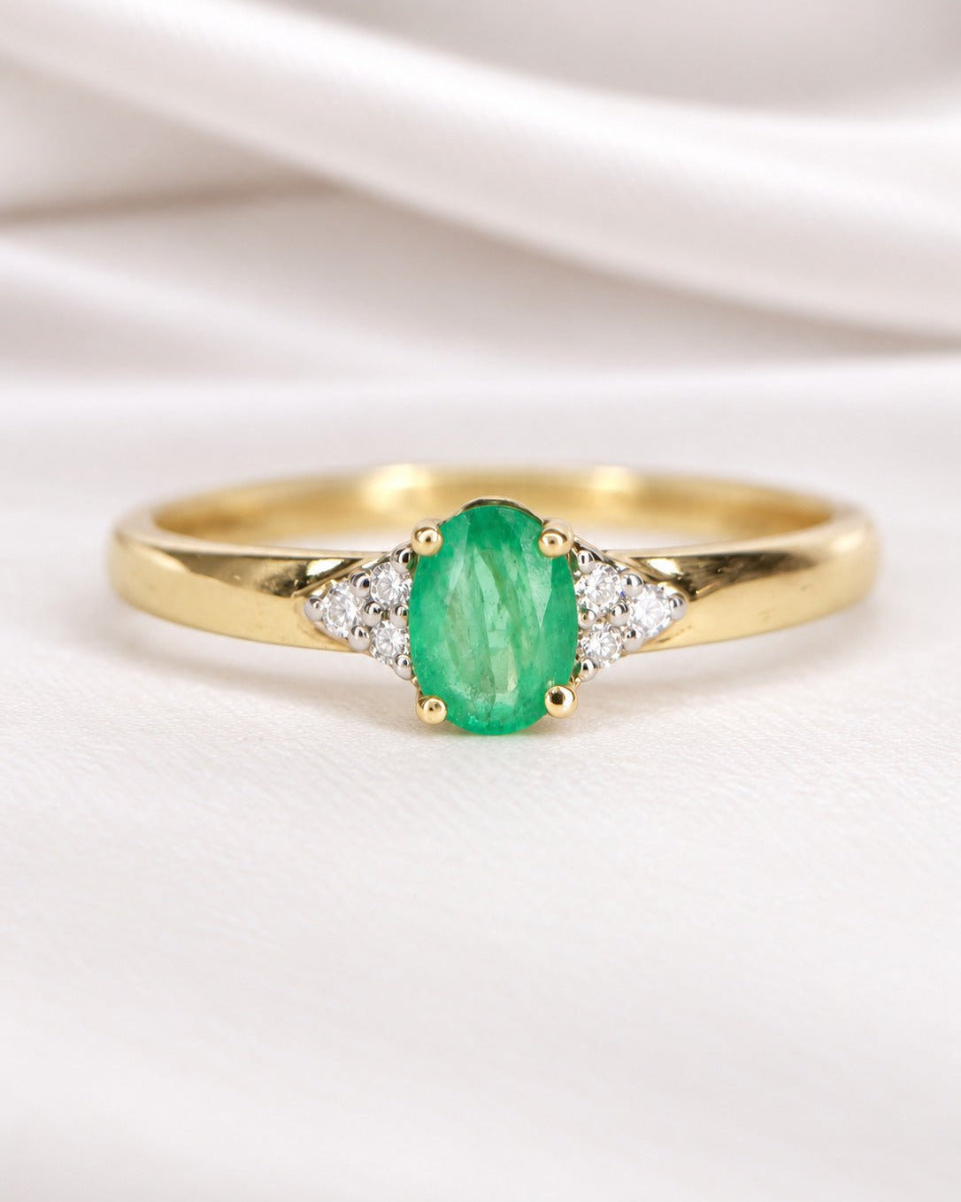 Bague Trilogie Émeraude & Diamants "Naya" - Elliade Paris