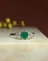 Bague trilogie Émeraude et diamants "Alicia" - Elliade Paris