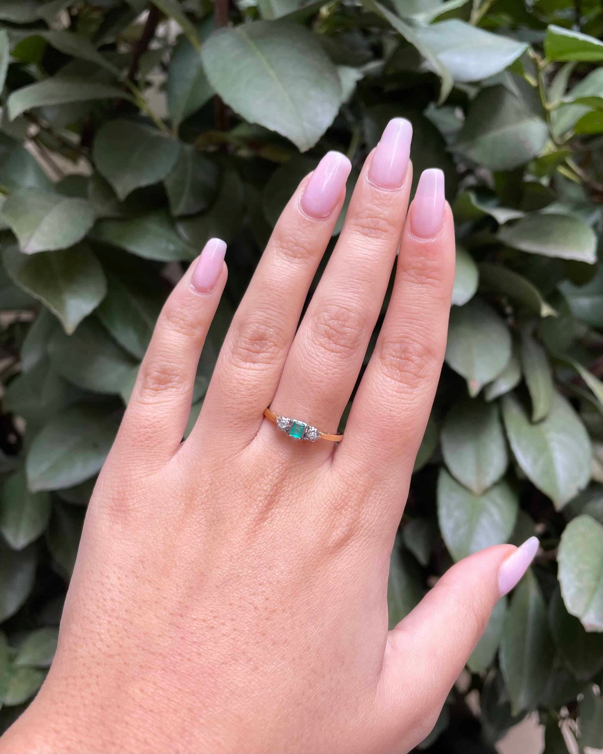 Bague Trilogie Emeraude & Diamants "Helen"