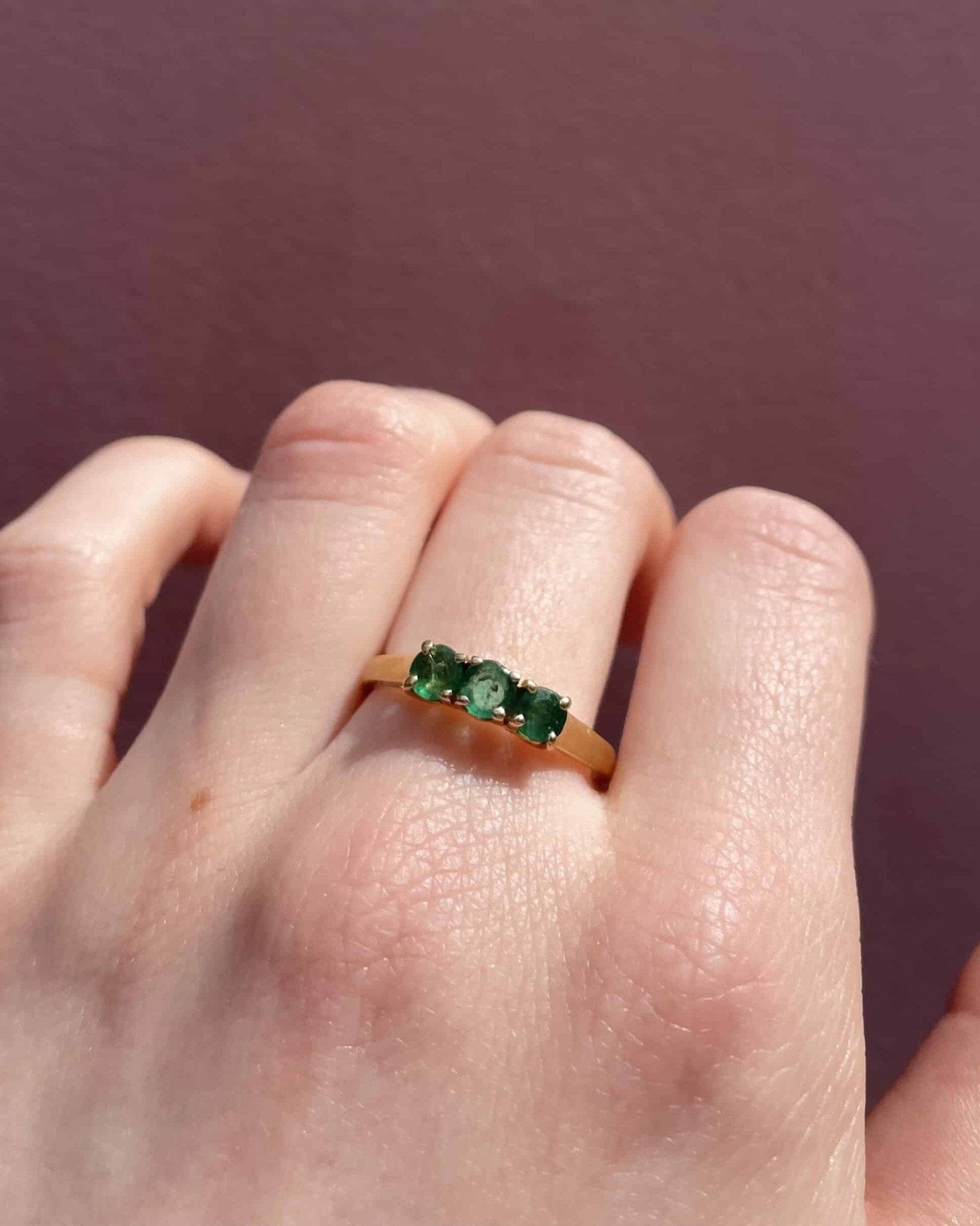 Bague Trilogie Emeraudes 0.60 carat "Odélia" - Elliade Paris