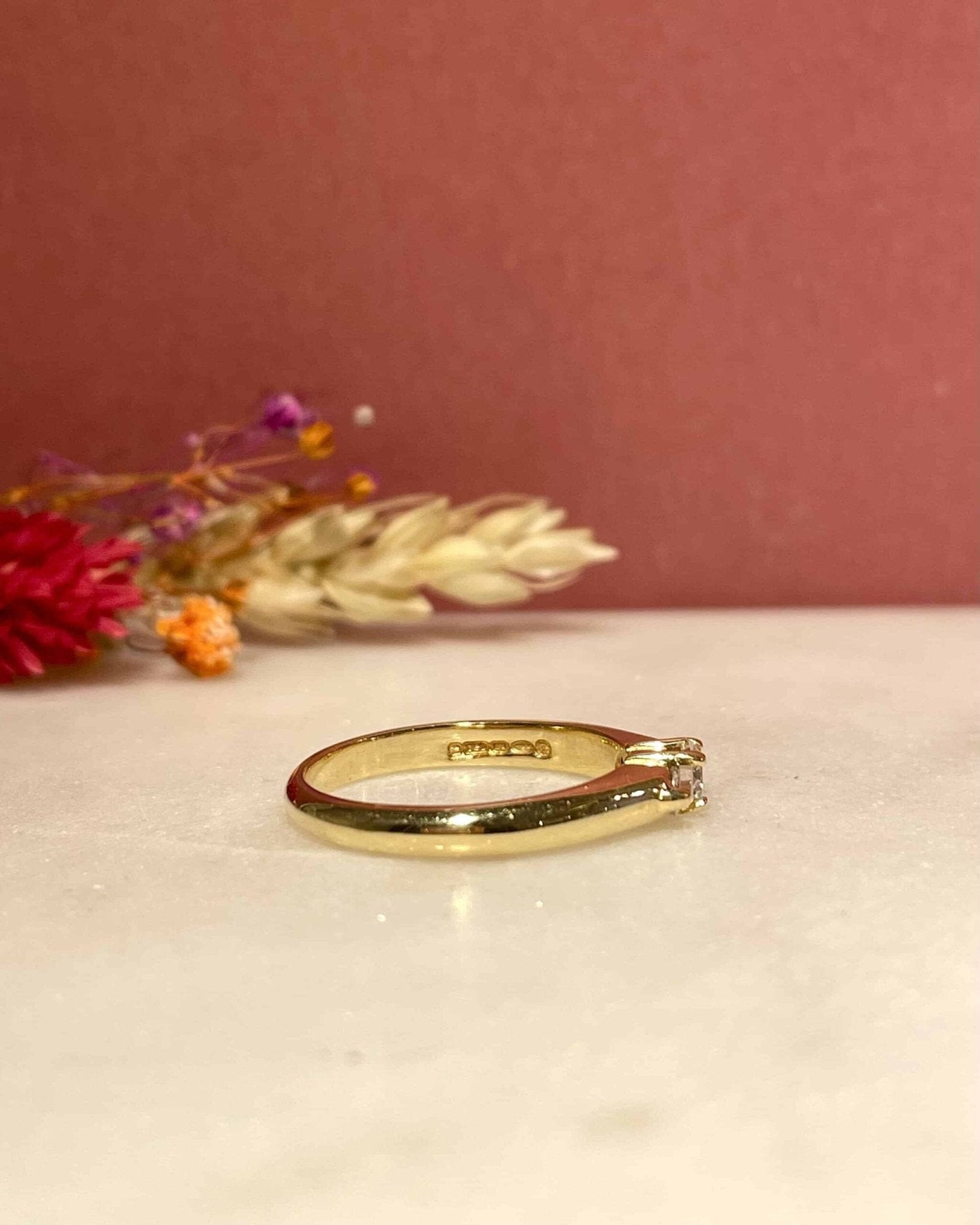 Bague Trilogie Jonc Diamants "Skaï" - Elliade Paris