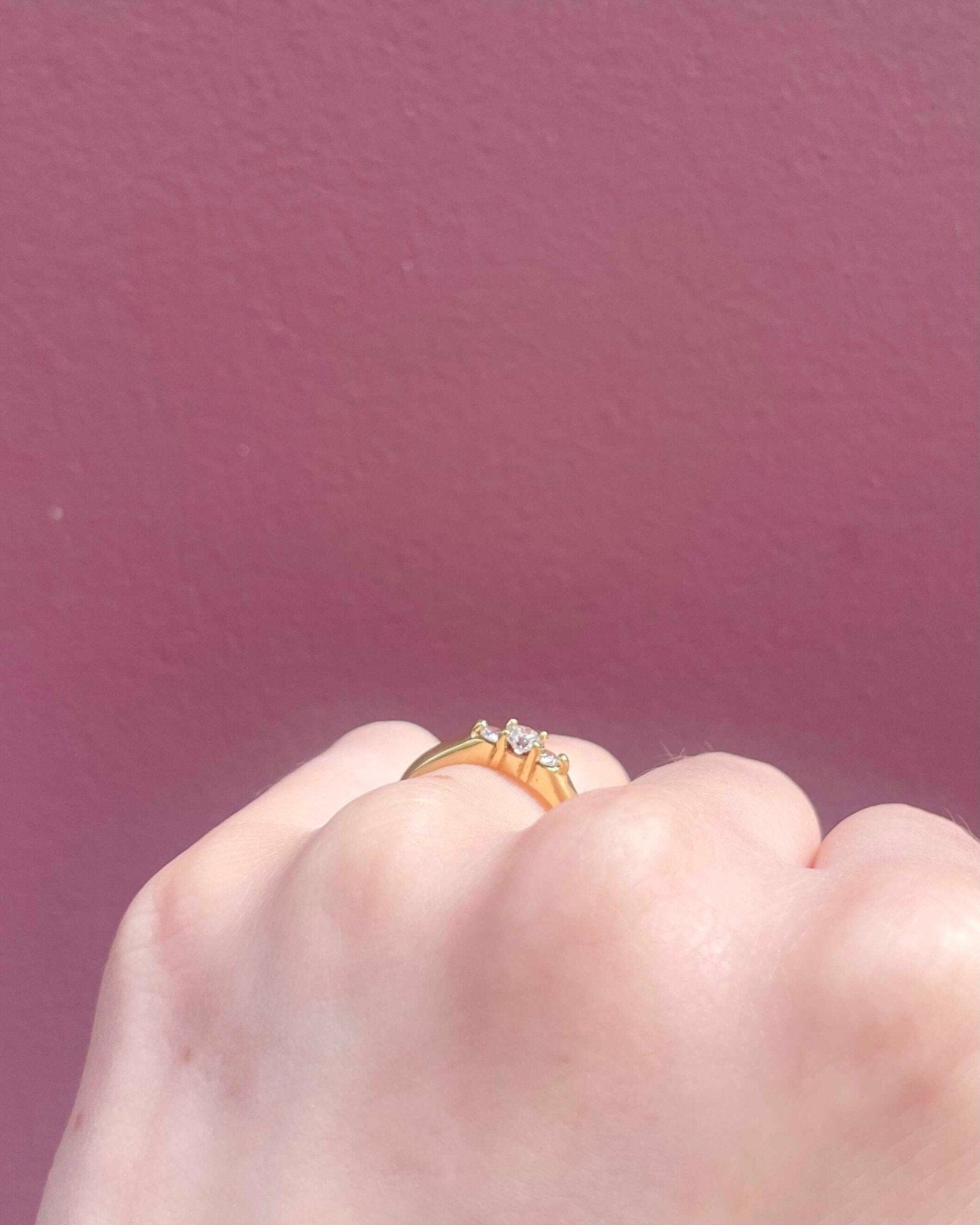 Bague Trilogie Jonc Diamants "Skaï" - Elliade Paris