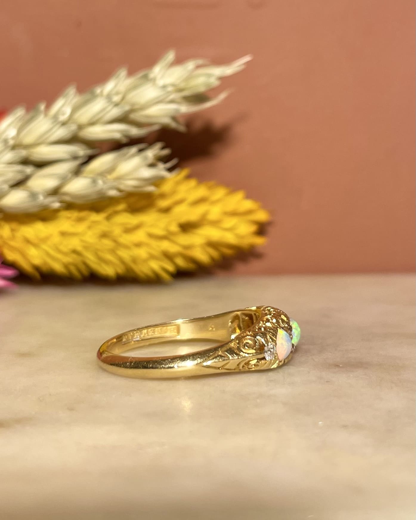 Bague Trilogie Opales & Diamants "Jamesa" - Elliade Paris