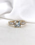 Bague Trilogie Quartz Prasiolite 1.20 carat & Diamants "Ava" - Elliade Paris