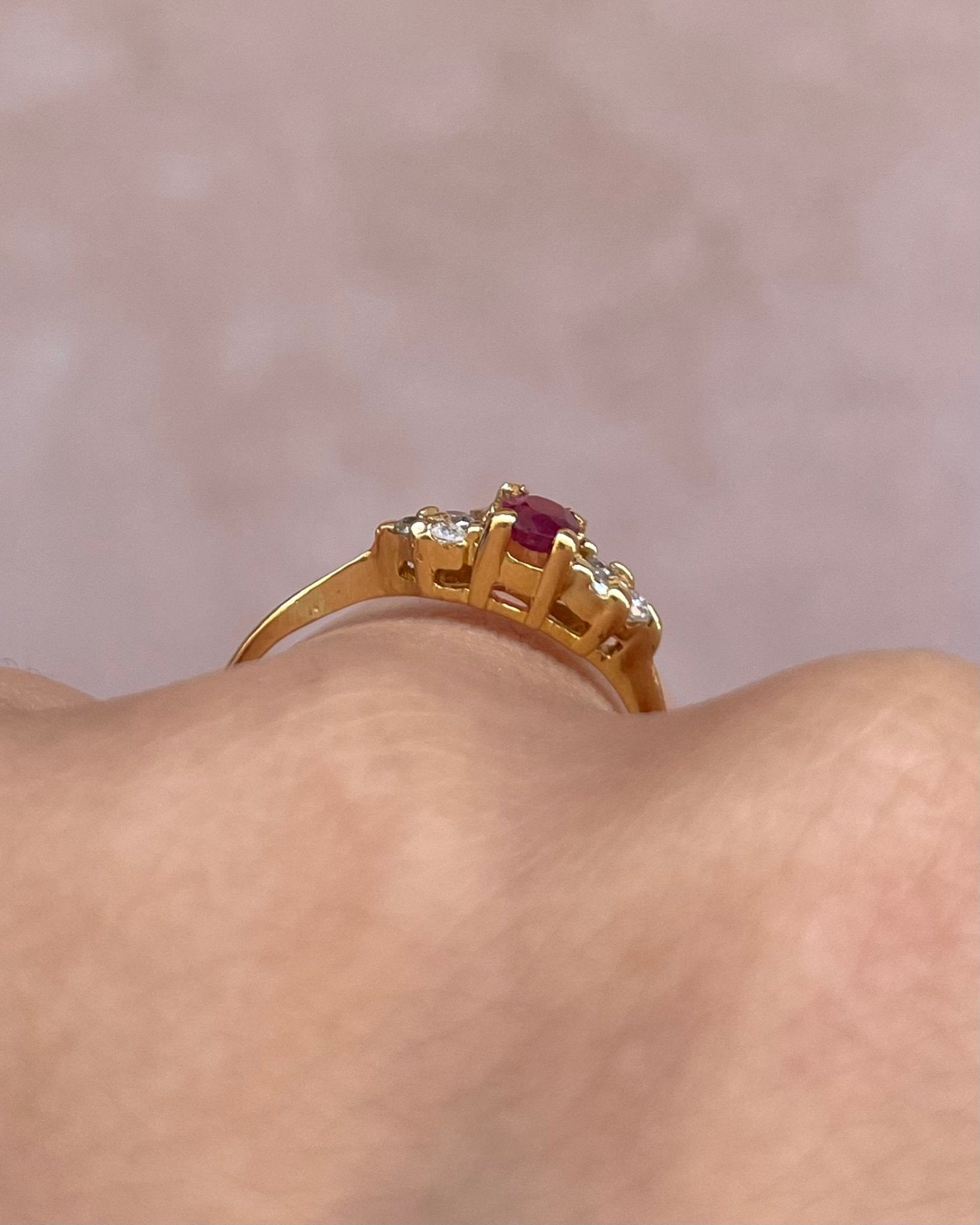Bague Trilogie Rubis & Diamants "Anna" - Elliade Paris
