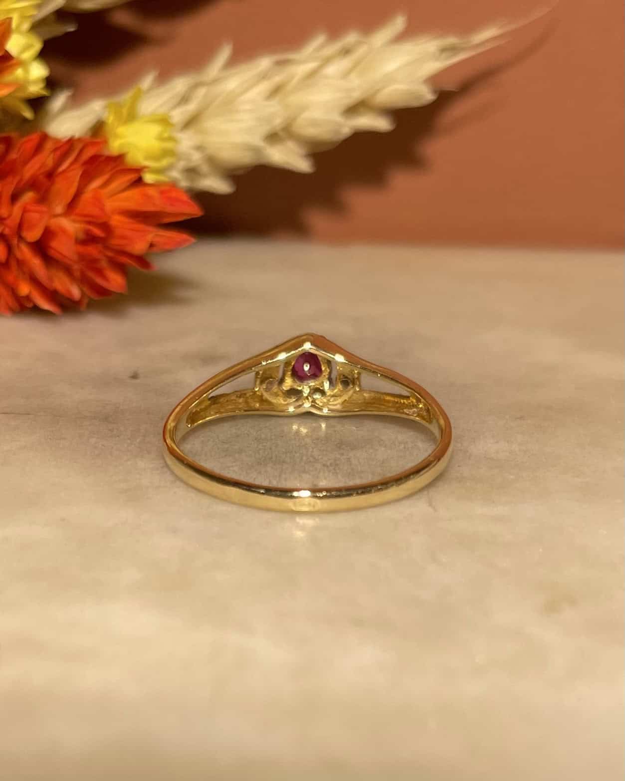 Bague Trilogie Rubis & Diamants "Laetitia" - Elliade Paris