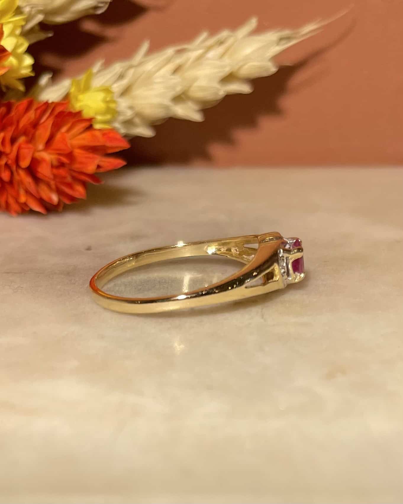 Bague Trilogie Rubis & Diamants "Laetitia" - Elliade Paris