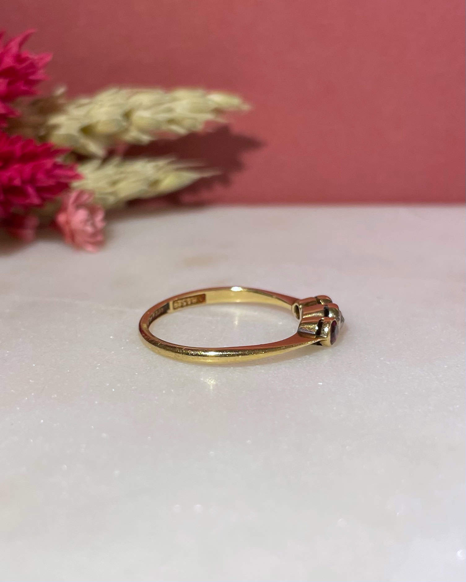 Bague Trilogie Rubis & Diamants "Lovena" - Elliade Paris