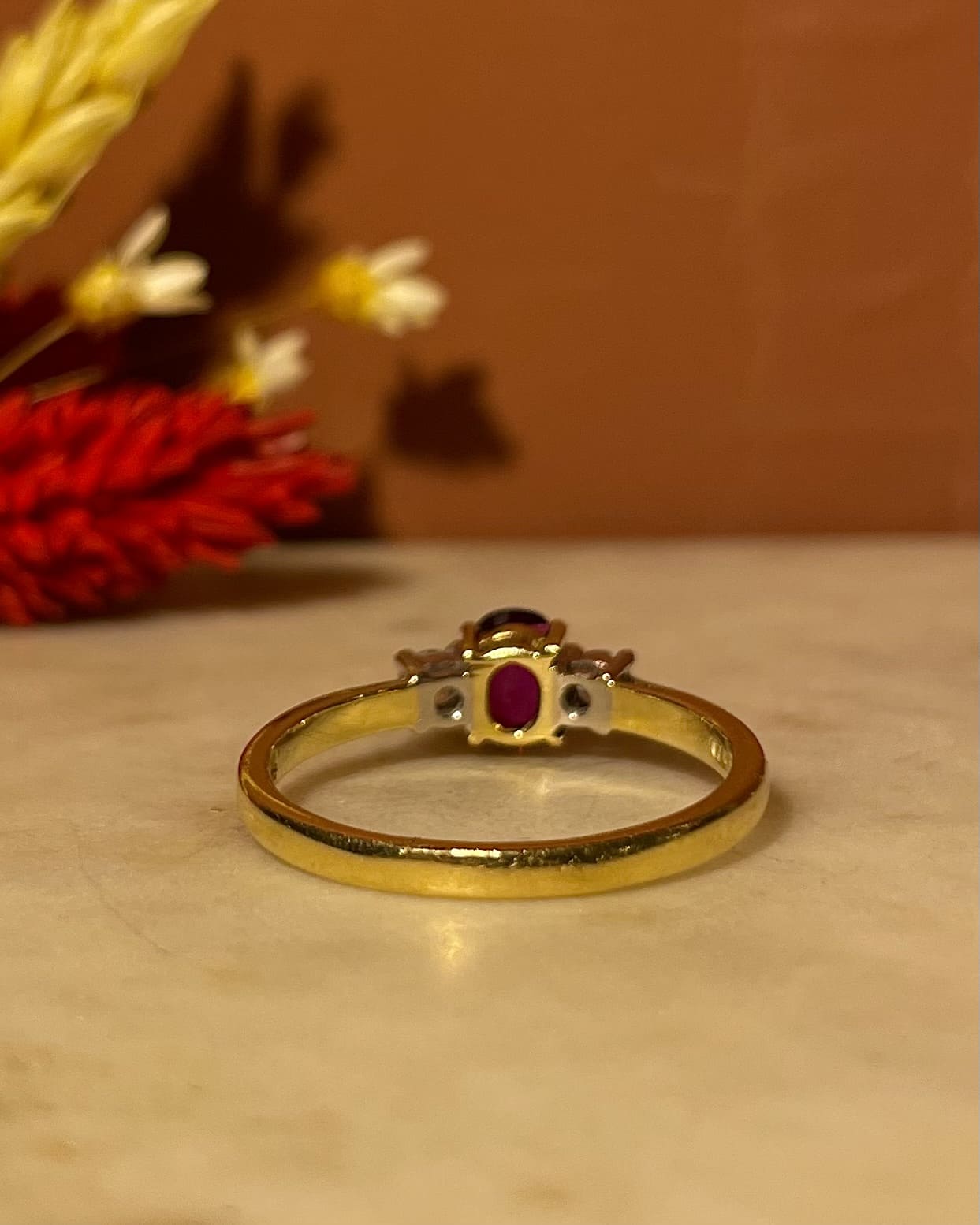 Bague Trilogie Rubis & Diamants "Shelby" - Elliade Paris