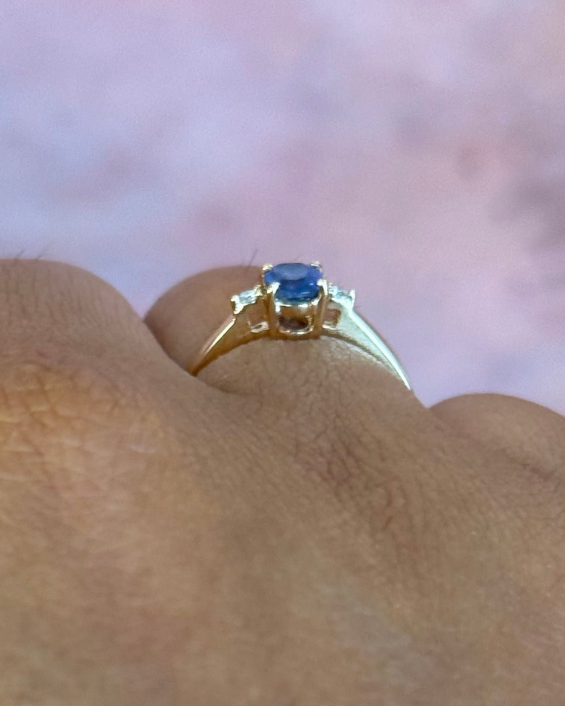 Bague Trilogie Saphir 0.49 carat & Diamants "Lana" - Elliade Paris