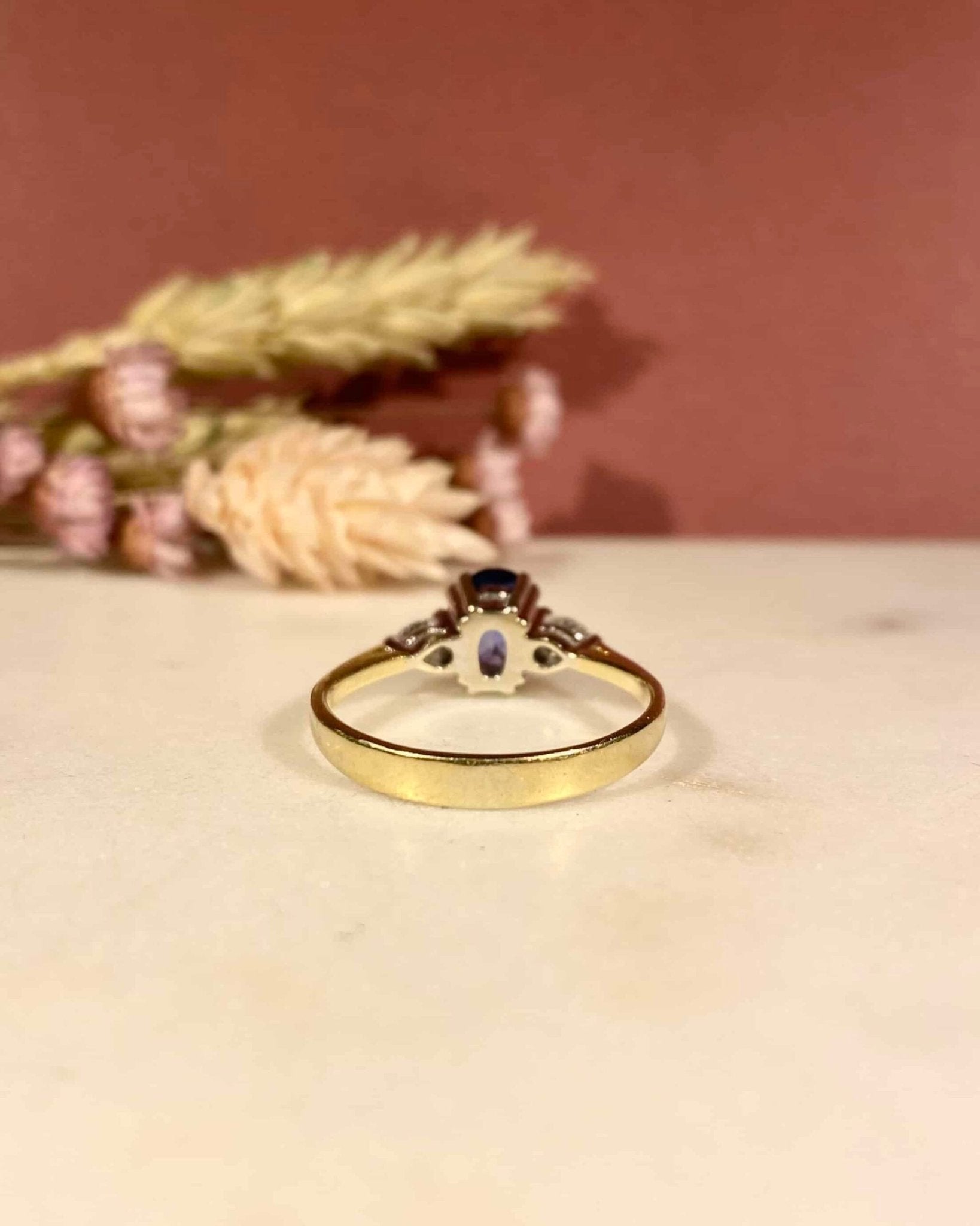 Bague Trilogie Saphir 1.10 carat & Diamants "Symphony" - Elliade Paris