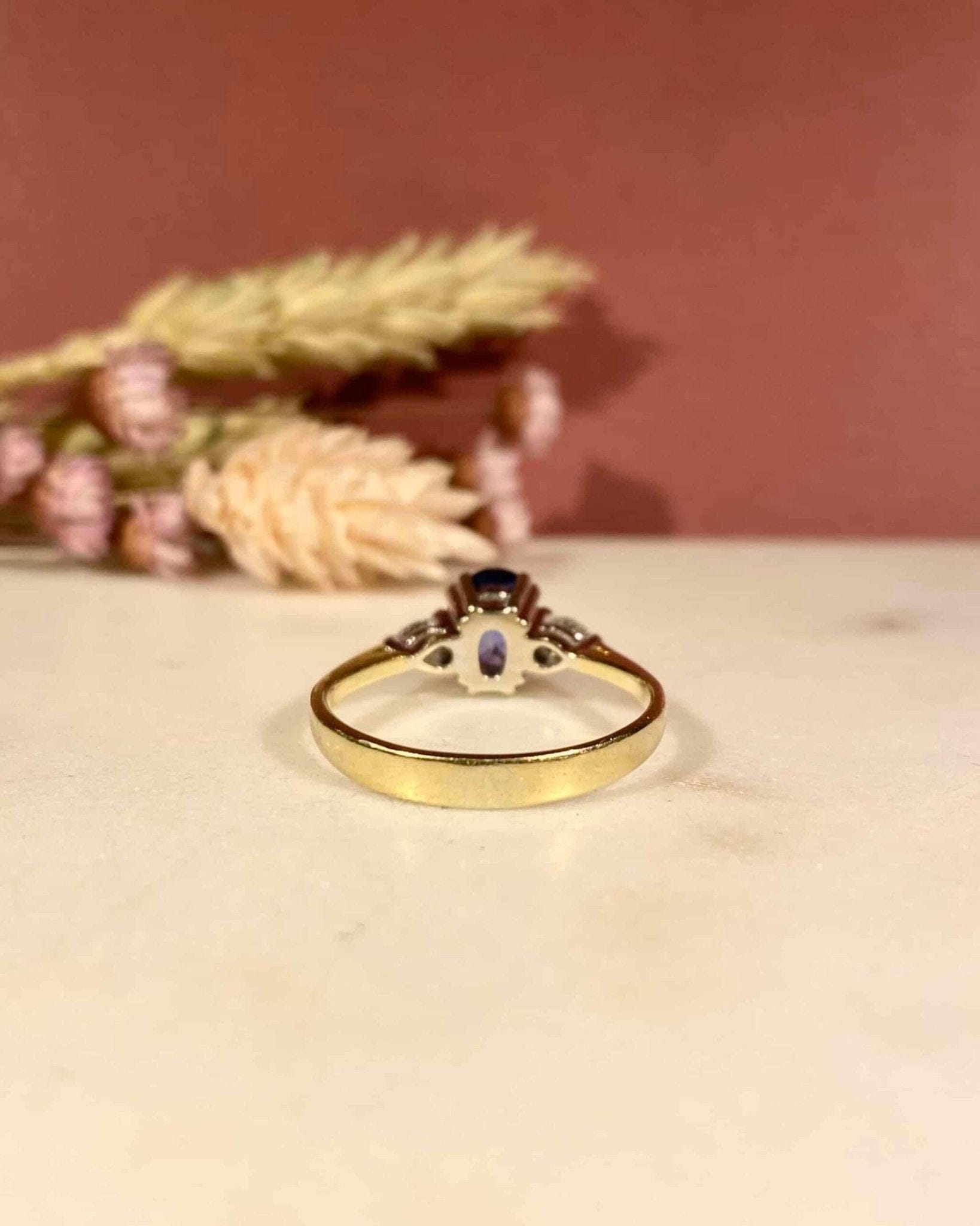 Bague Trilogie Saphir 1.10 carat & Diamants "Symphony" - Elliade Paris