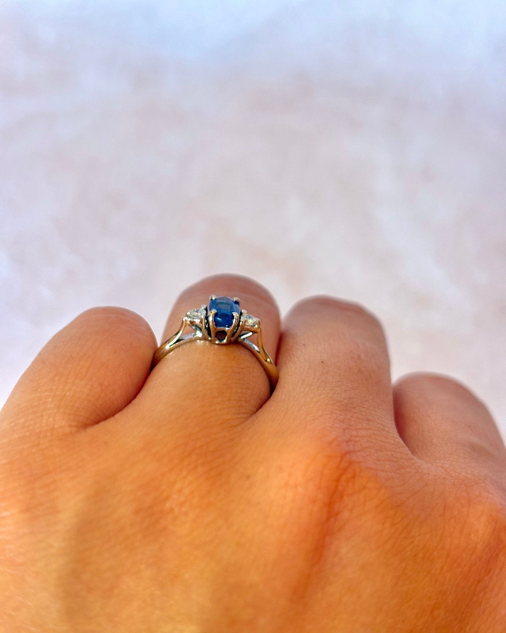 Bague Trilogie Saphir & Diamants "Calisse" - Elliade Paris