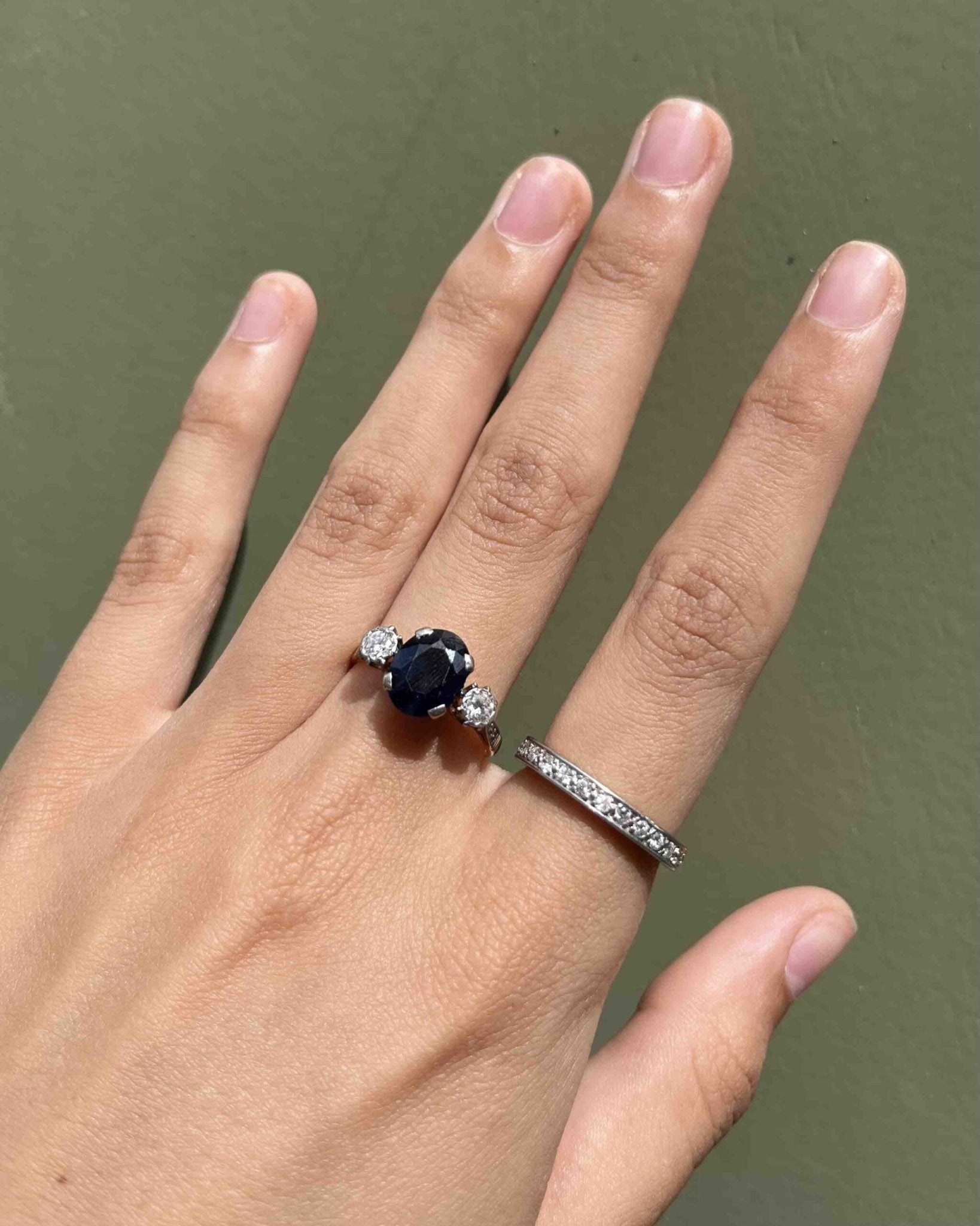 Bague Trilogie Saphir & Diamants "Claire" - Elliade Paris